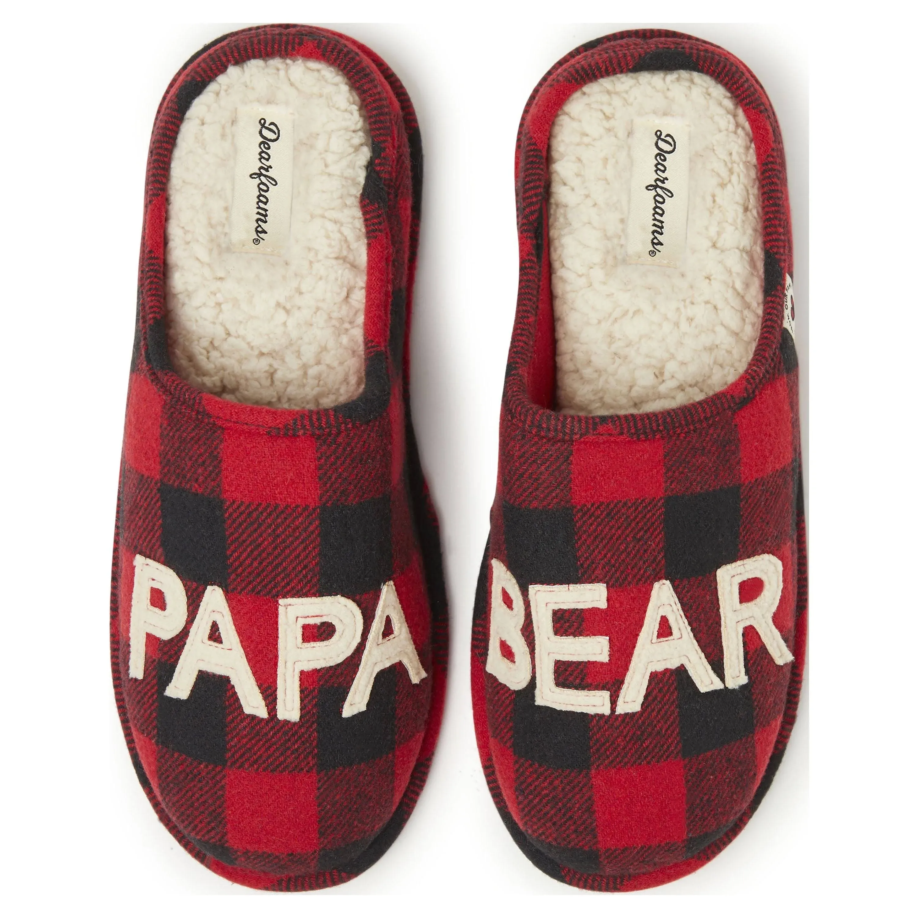 NWT Dearfoam Plaid Slippers Men&#x27;s/ XL