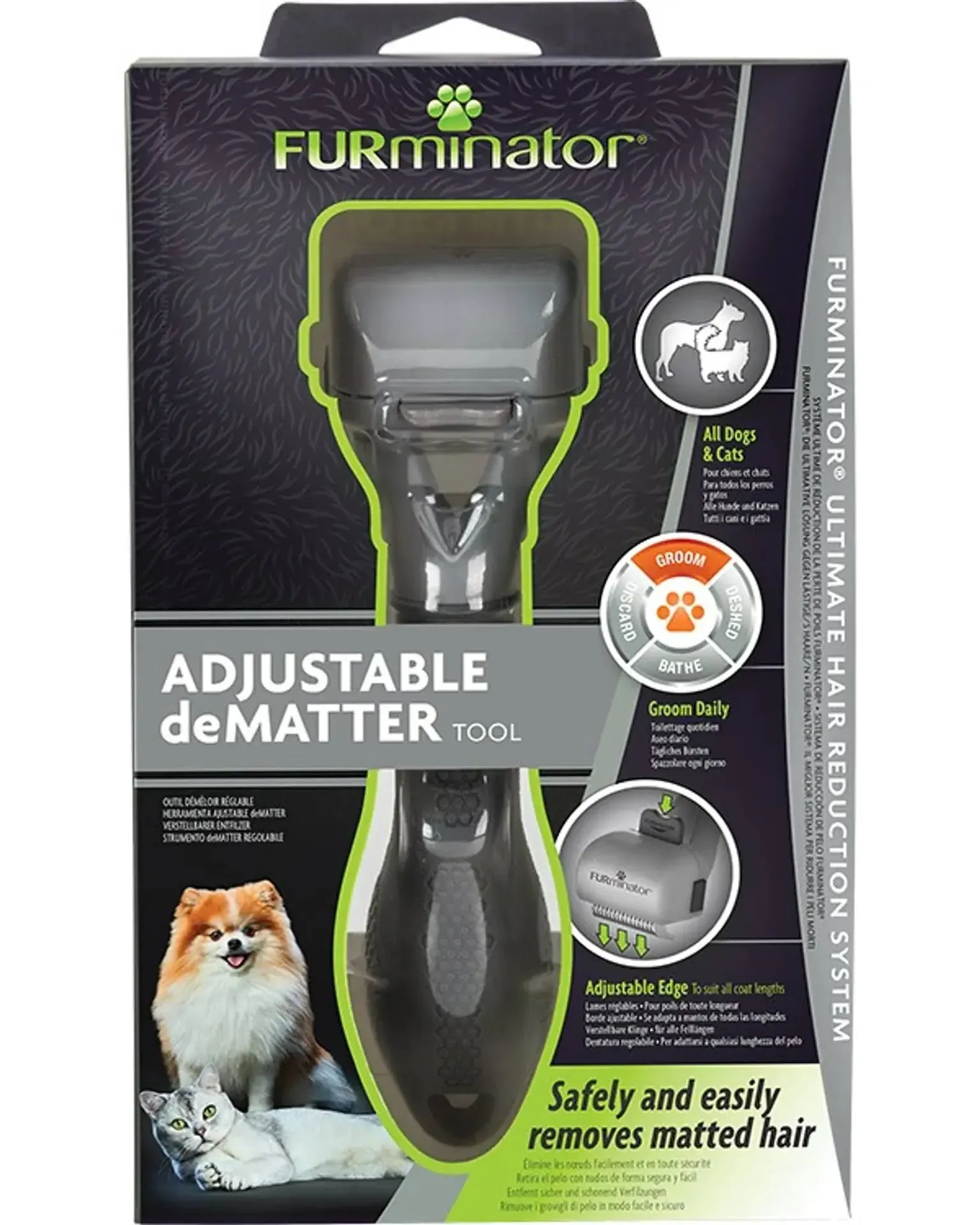 FURminator Adjustable Dematter Tool for Cats and Dogs