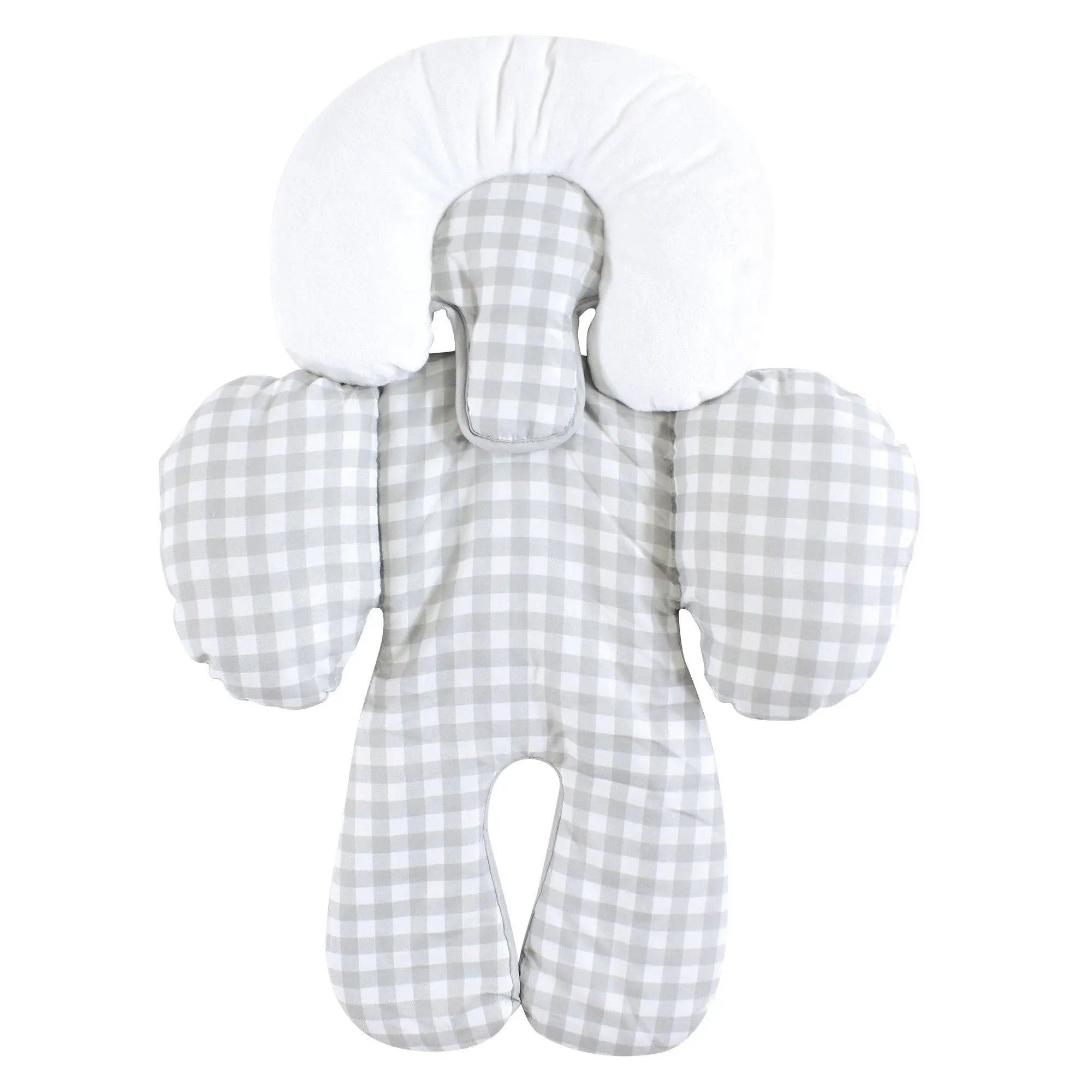 Hudson Baby Infant Unisex Car Seat Body Support Insert, Gray Gingham - One Size