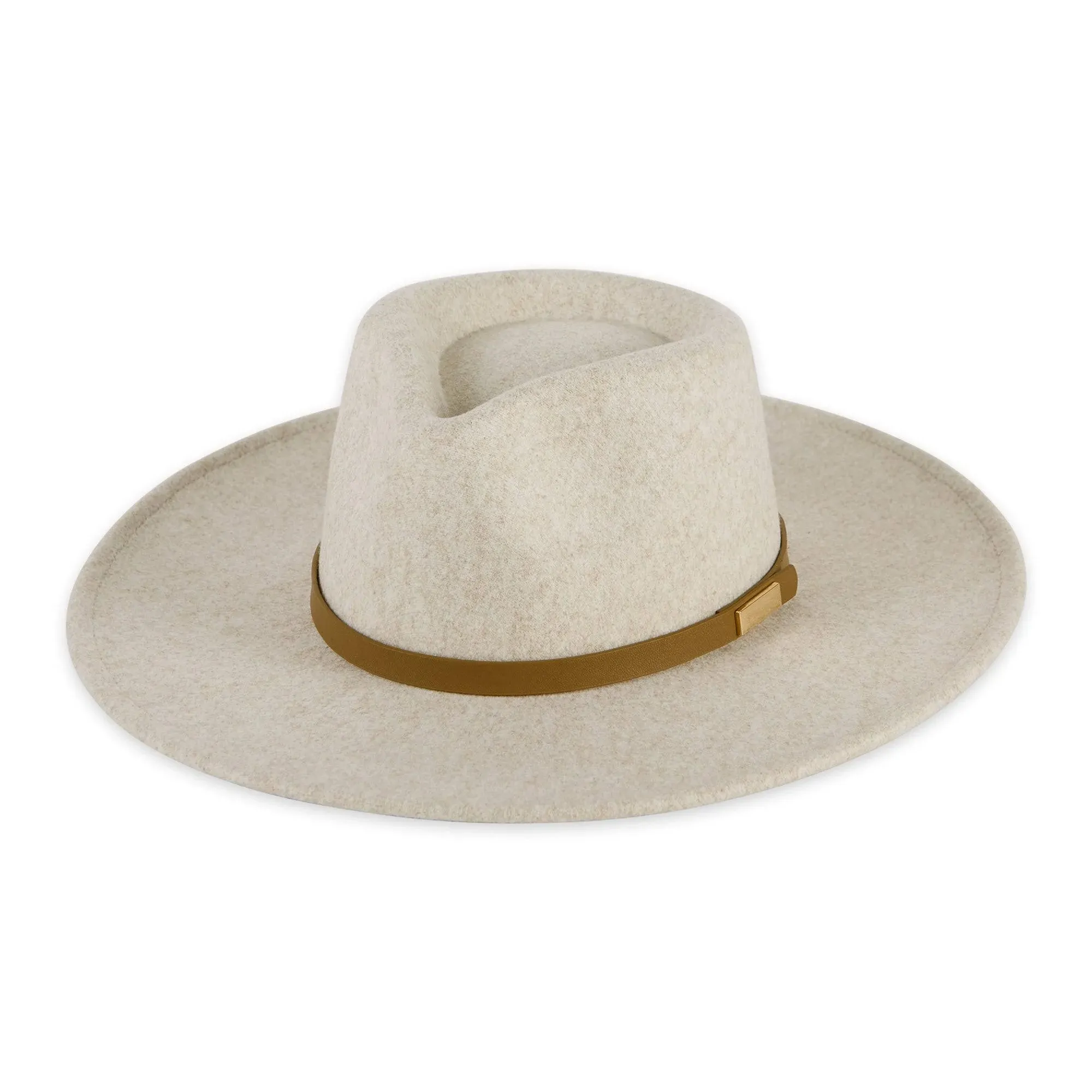 Heathered Cream Wide Brim Hat