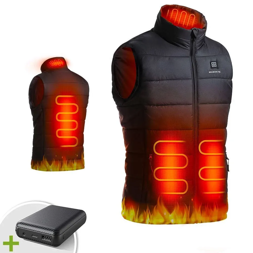 KOVNLO Heated Vest For Men, Smart Controller With Lights-out Design, Electric Heated Jackets (Battery Pack Not Included)