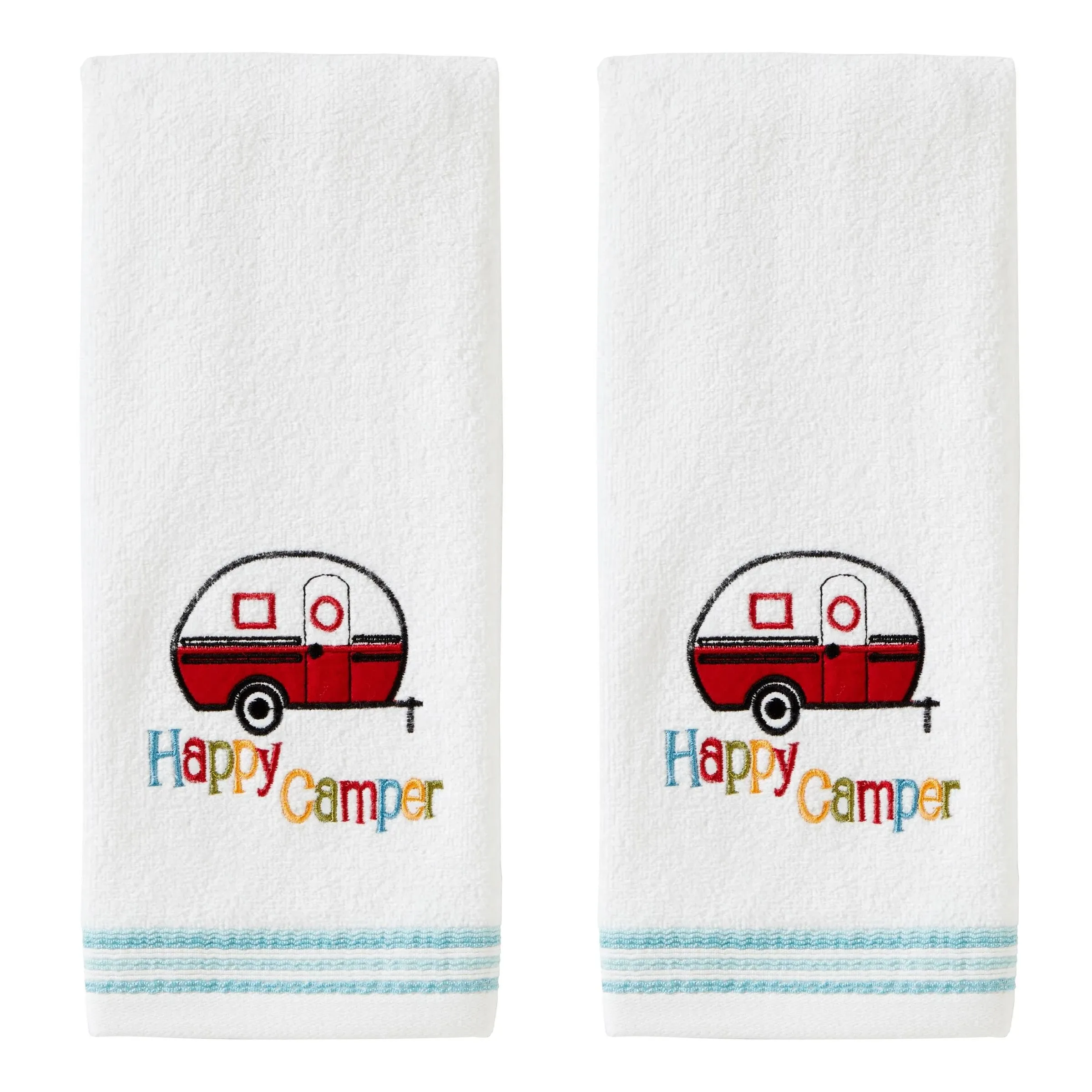 SKL Home Retro Camper Hand Towel, 2Pack, White, 16x25 - Modern - Bath Towels - by Saturday Knight Limited | Houzz