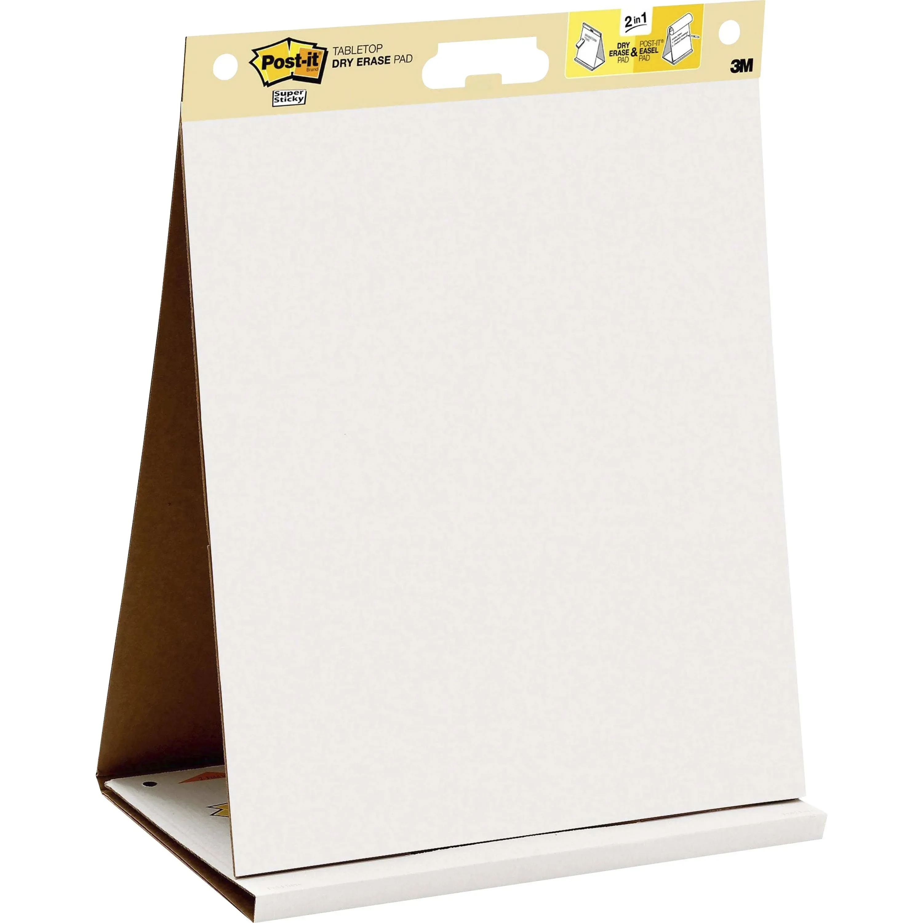 Post-it Dry Erase Tabletop Easel Unruled Pad 20 x 23 White 20 Sheets