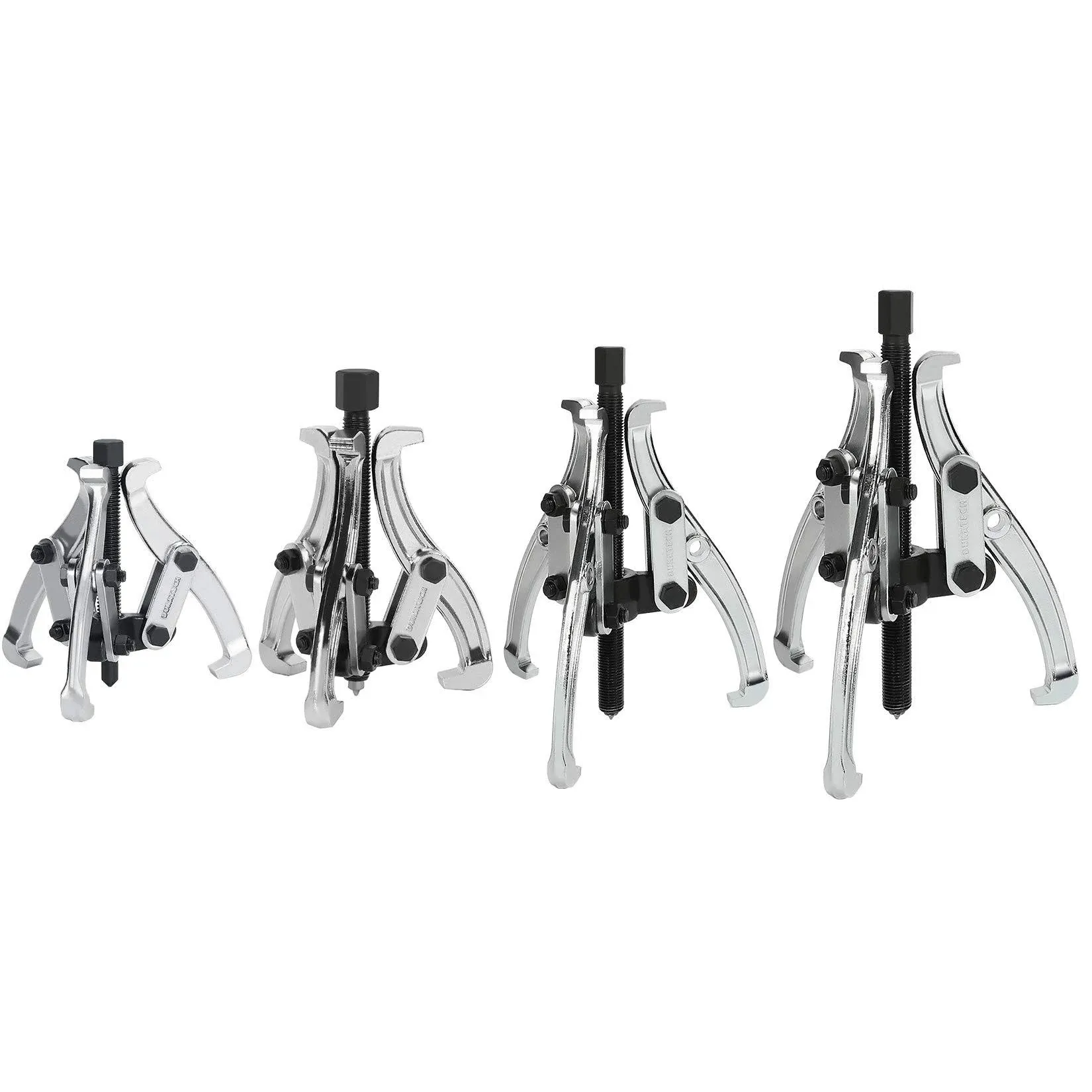 4piece 3jaw Gear Puller 3&#034; 4&#034; 6&#034; 8&#034; Removal Tool For Gears Pulleys Bearings And 