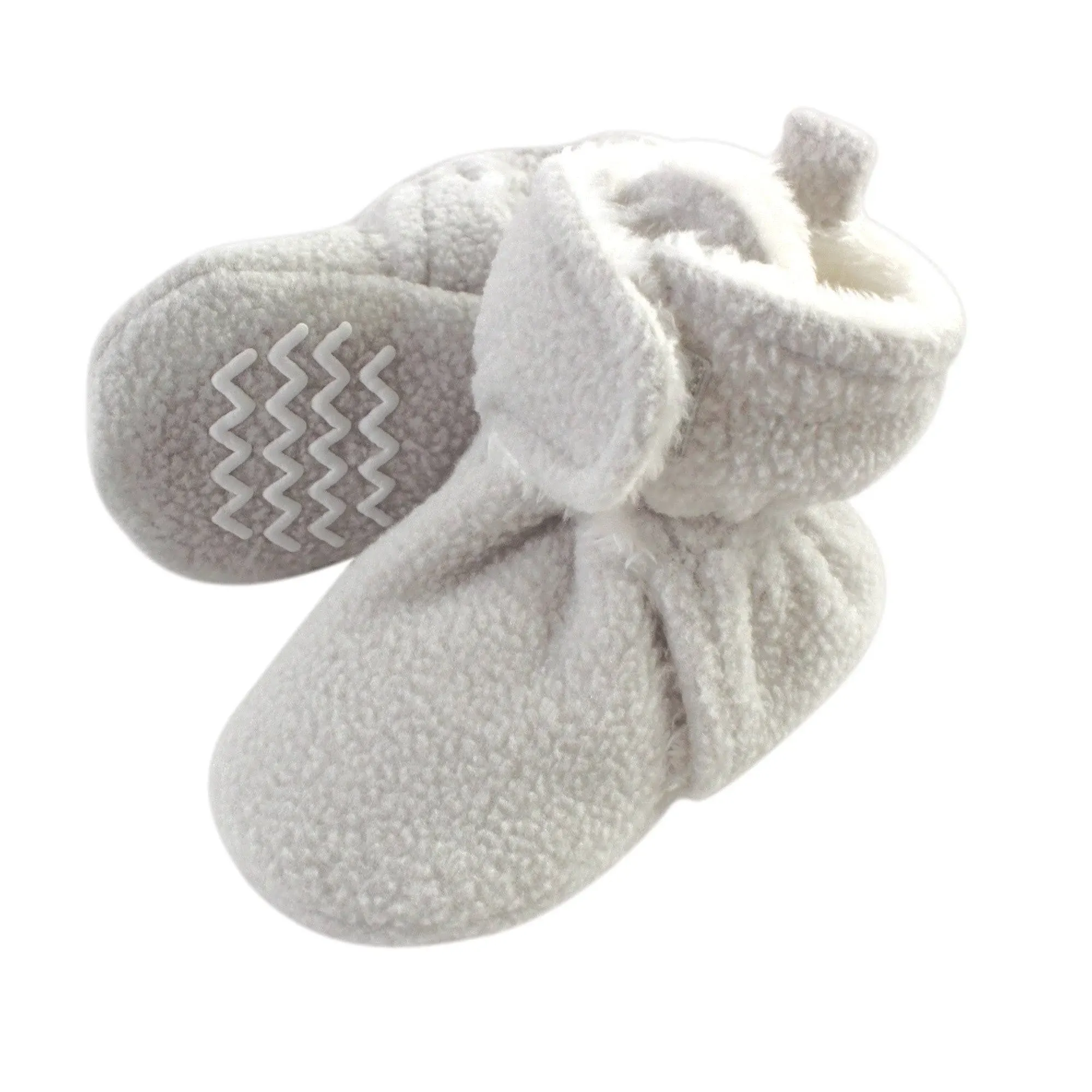 Hudson Baby Unisex Baby Cozy Fleece and Faux Sherpa Booties