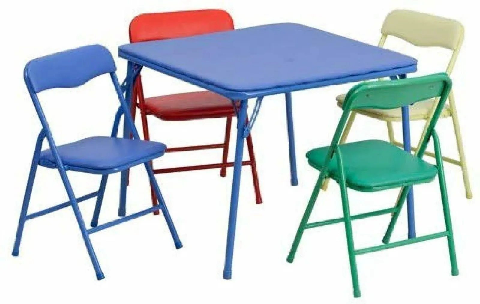 Flash Furniture Kids Colorful 5 Piece Folding Table and Chair Set