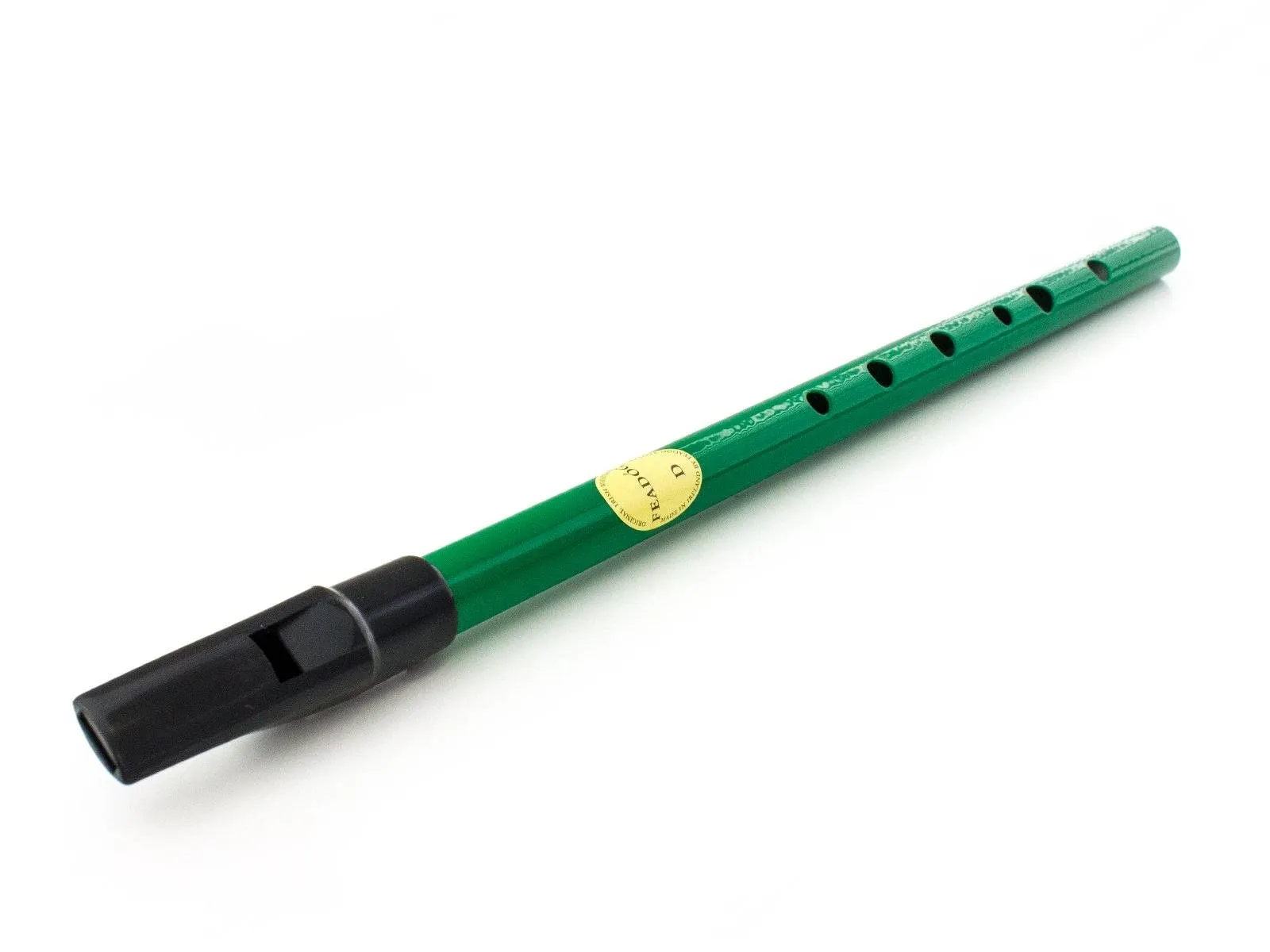 Feadog Irish Traditional Tin Penny Whistle Key of D Flute Made in Ireland, Green