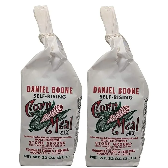 Daniel Boone Self-Rising White Corn Meal Mix 2 - 2 lb. Bags No Preservatives