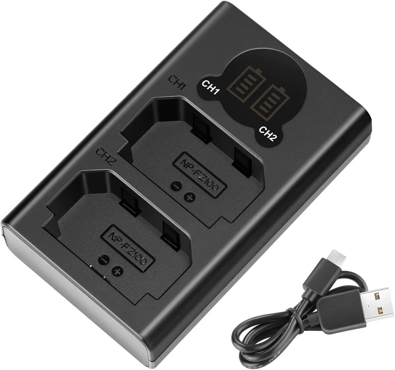 Neewer Dual USB Charger For NP-FZ100 Batteries, Sony