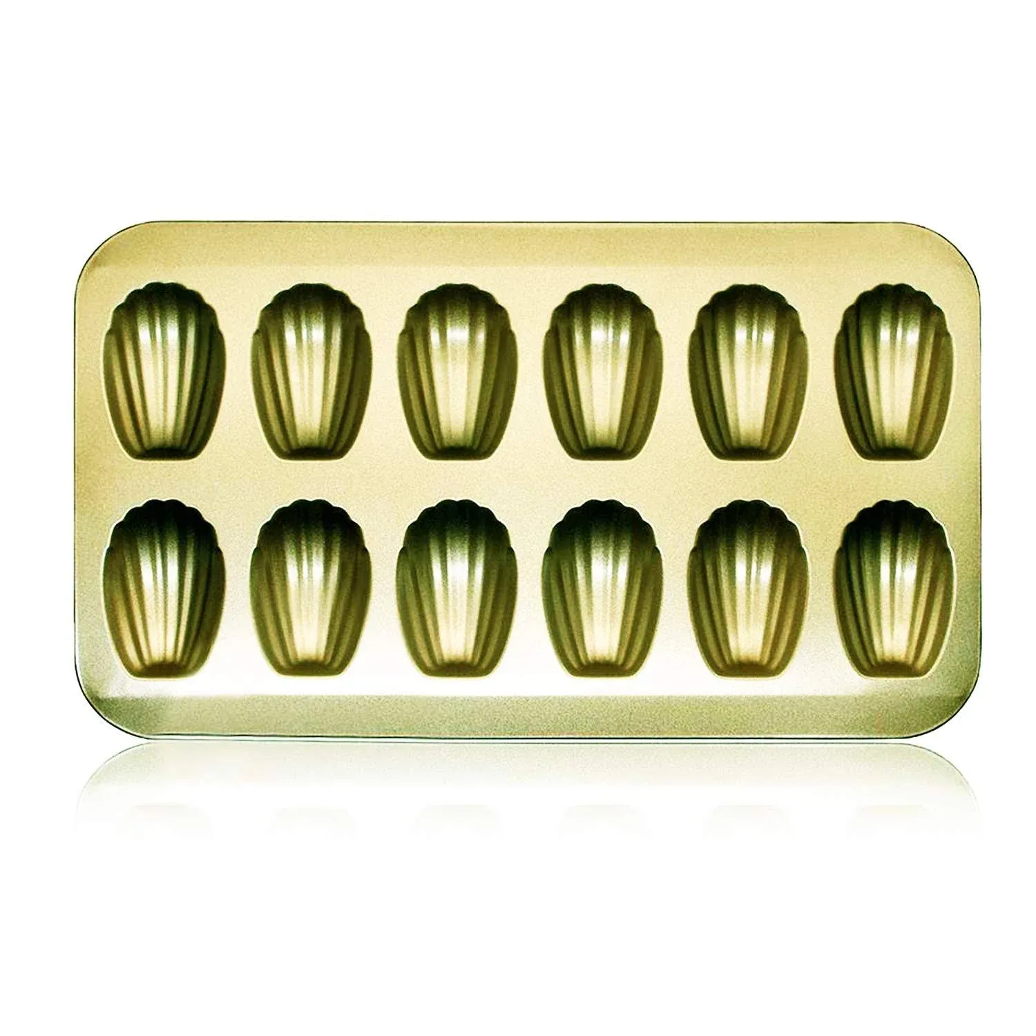 Nonstick Madeleine Pan 12-cup Heavy Duty Shell Shape Baking Cake Mold Tray Go...