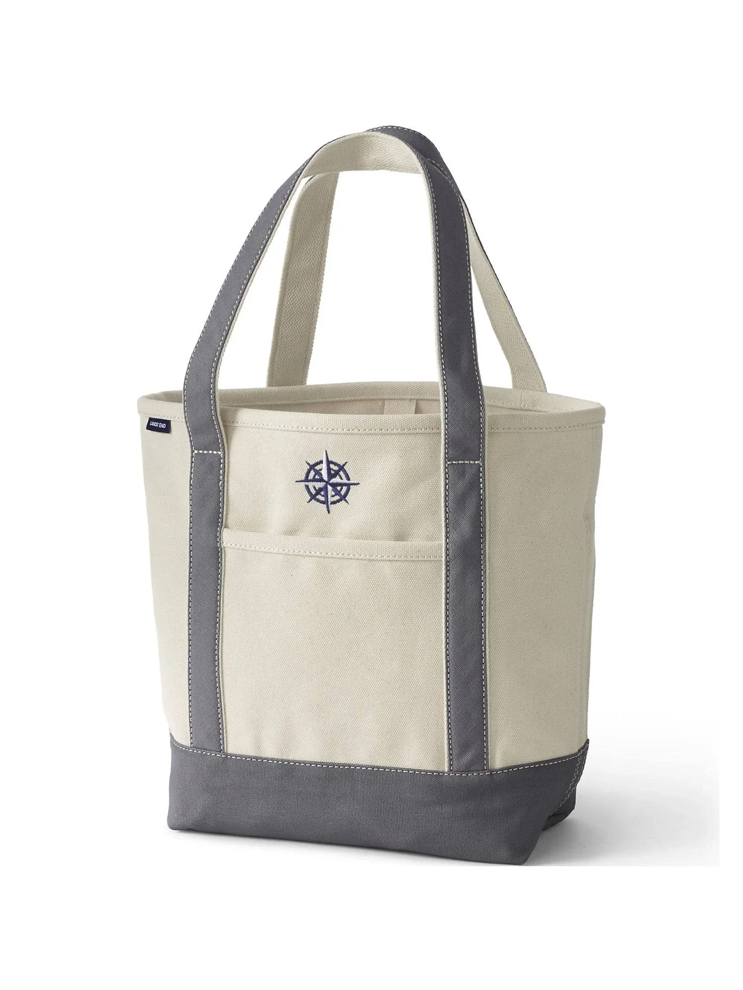 Lands' End Open Top Canvas Tote Bag