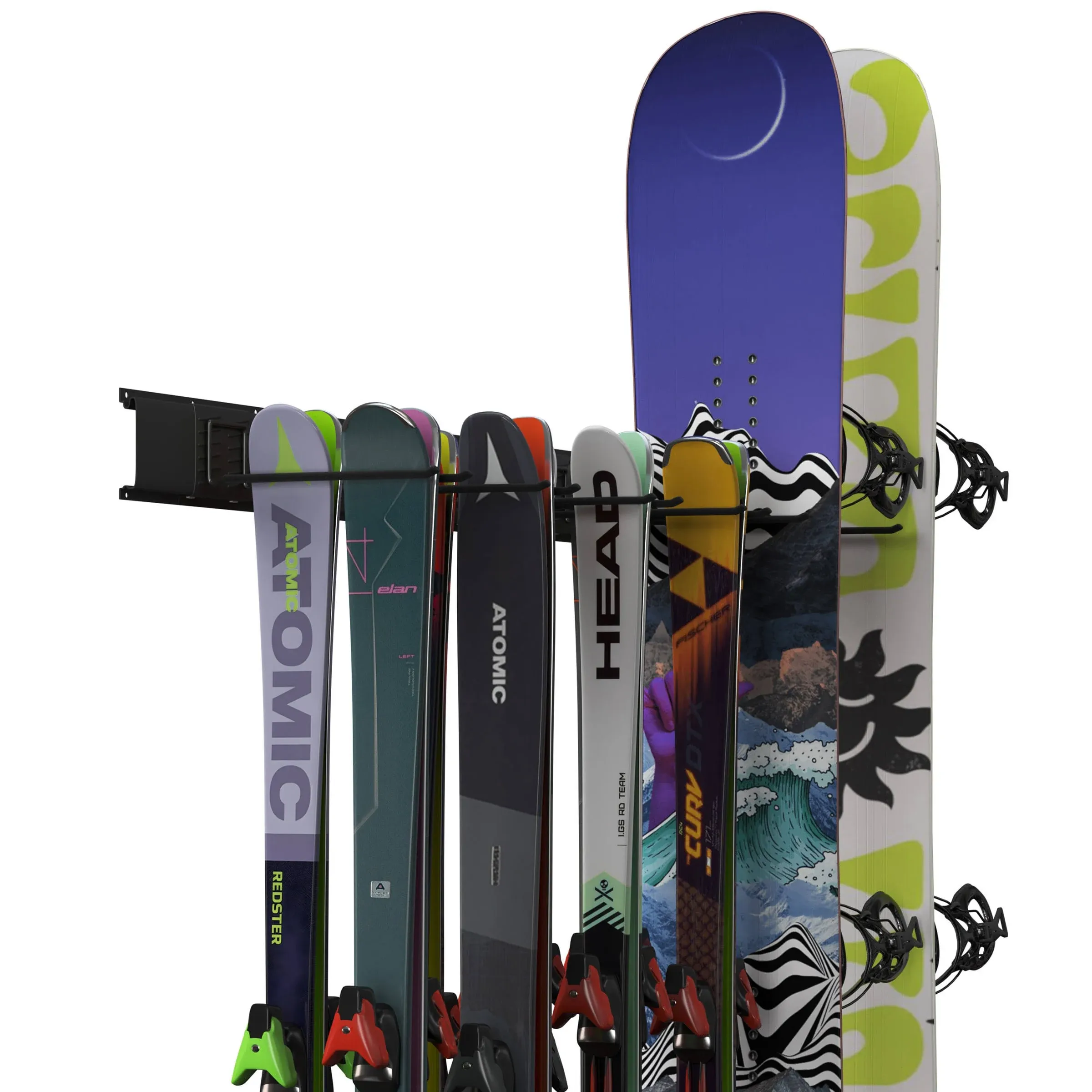 Ski or Snowboard Wall Mount Garage Organizer for Sports Equipment or Yard Tools - Garage And Tool Storage - by Trademark Global | Houzz