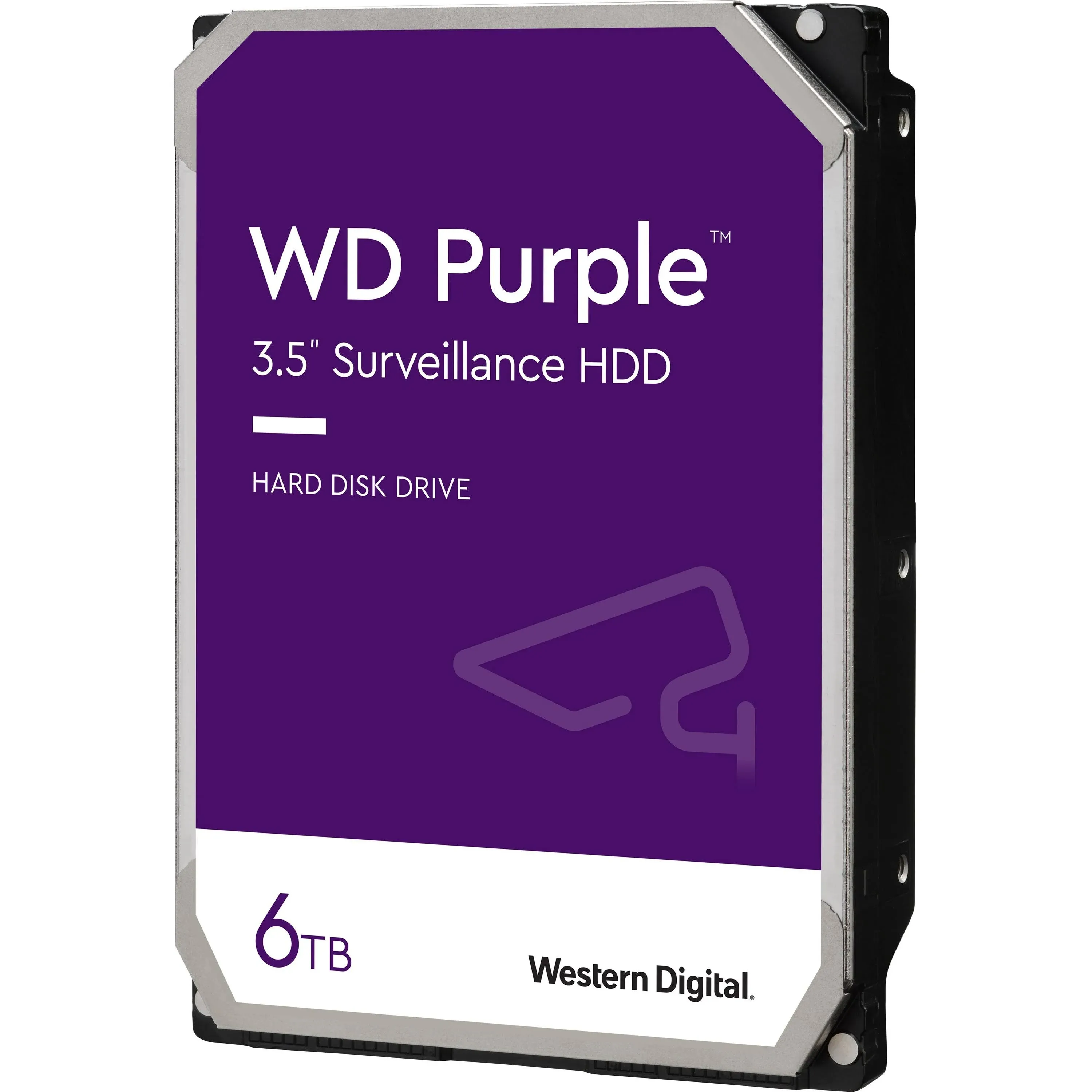 Western Digital 6TB WD Purple Surveillance Internal Hard Drive HDD - SATA 6 Gb/s, 256 MB Cache, 3.5" - WD63PURZ