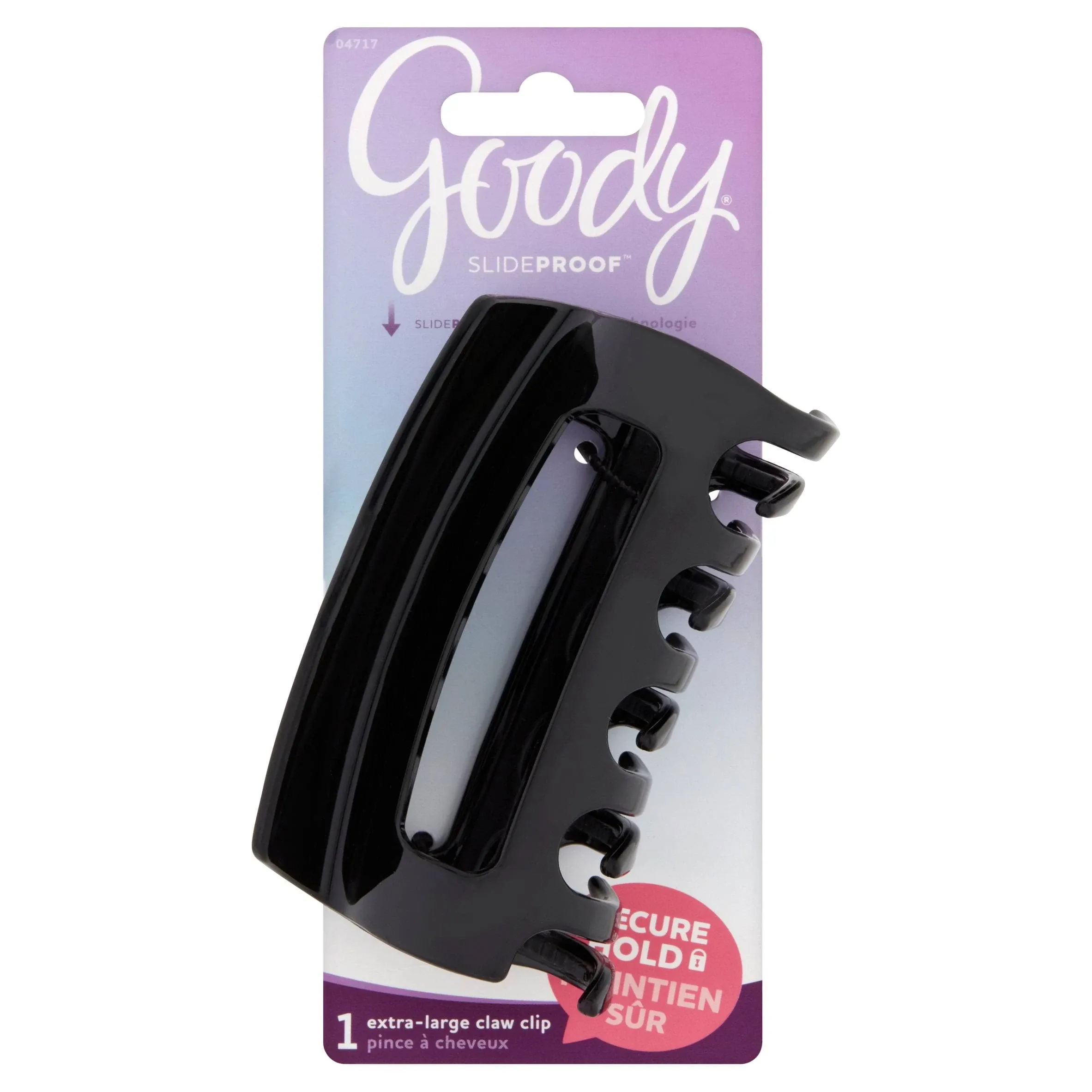 Goody Slide Proof Extra-Large Claw Clip, Black