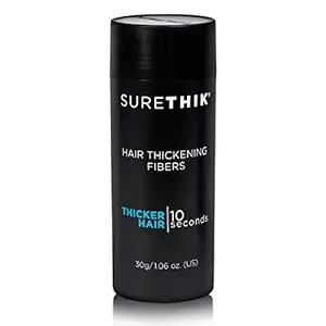 SURETHIK Hair Fibers for Thinning Hair, Building Hair Fibers to conceal thinning hair, Instantly Fuller Looking Hair for Men & Women, Dark Brown, 30g