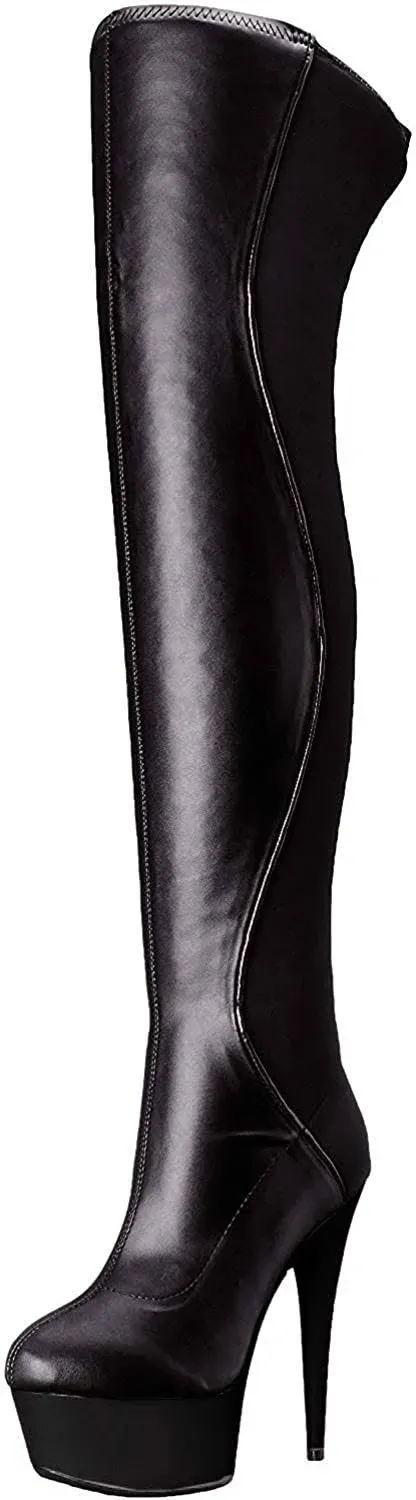 Ellie 6&#034; Thigh High Boots Adult Women Halloween Shoes 609/UNIQUE