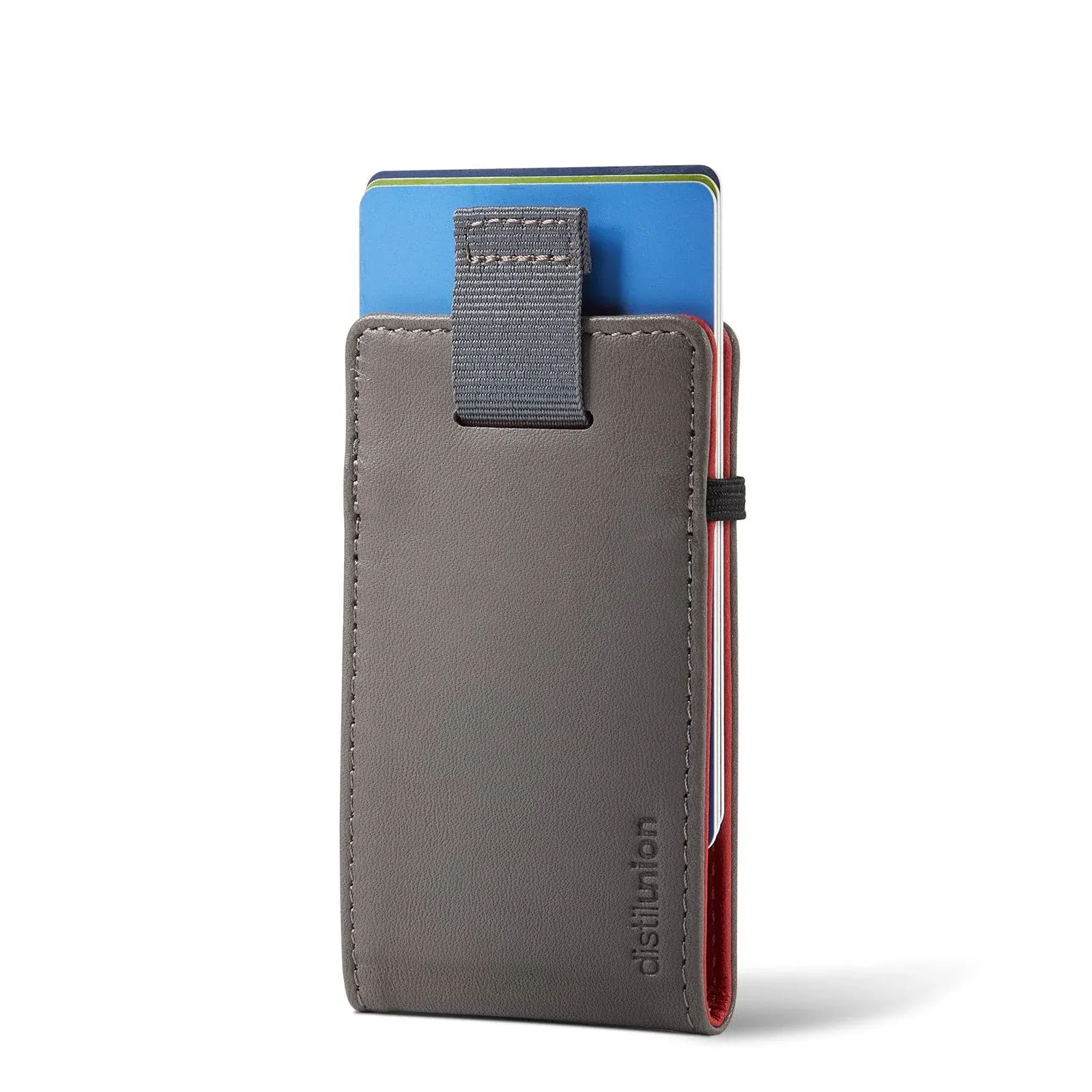 Distil Union Wally Micro - Slim Reversible Card Sleeve with Pull-Tab Access, 10 Card Capacity, RFID Blocking - Genuine Full Grain Leather Wallet