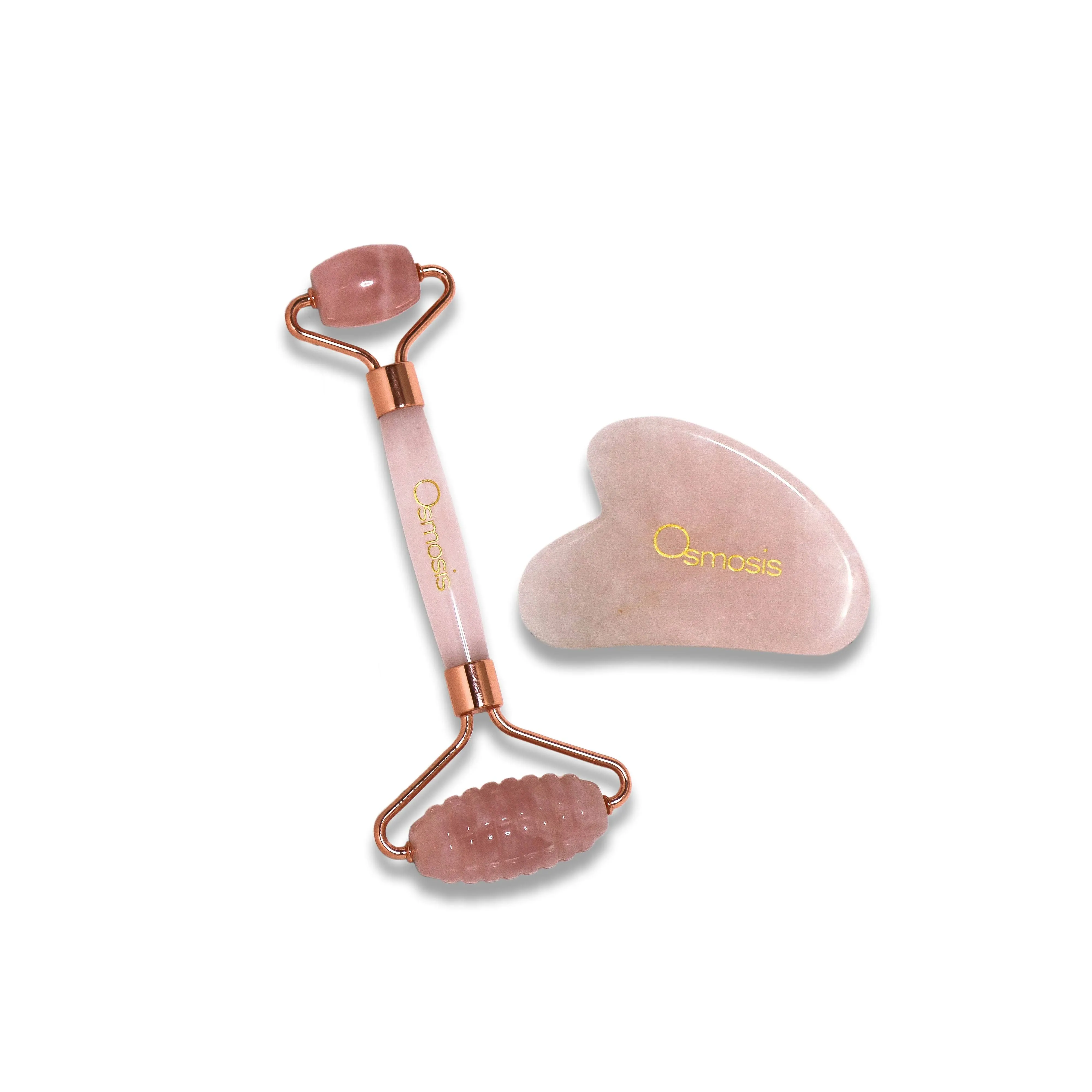 Rose Quartz Roller + Gua Sha