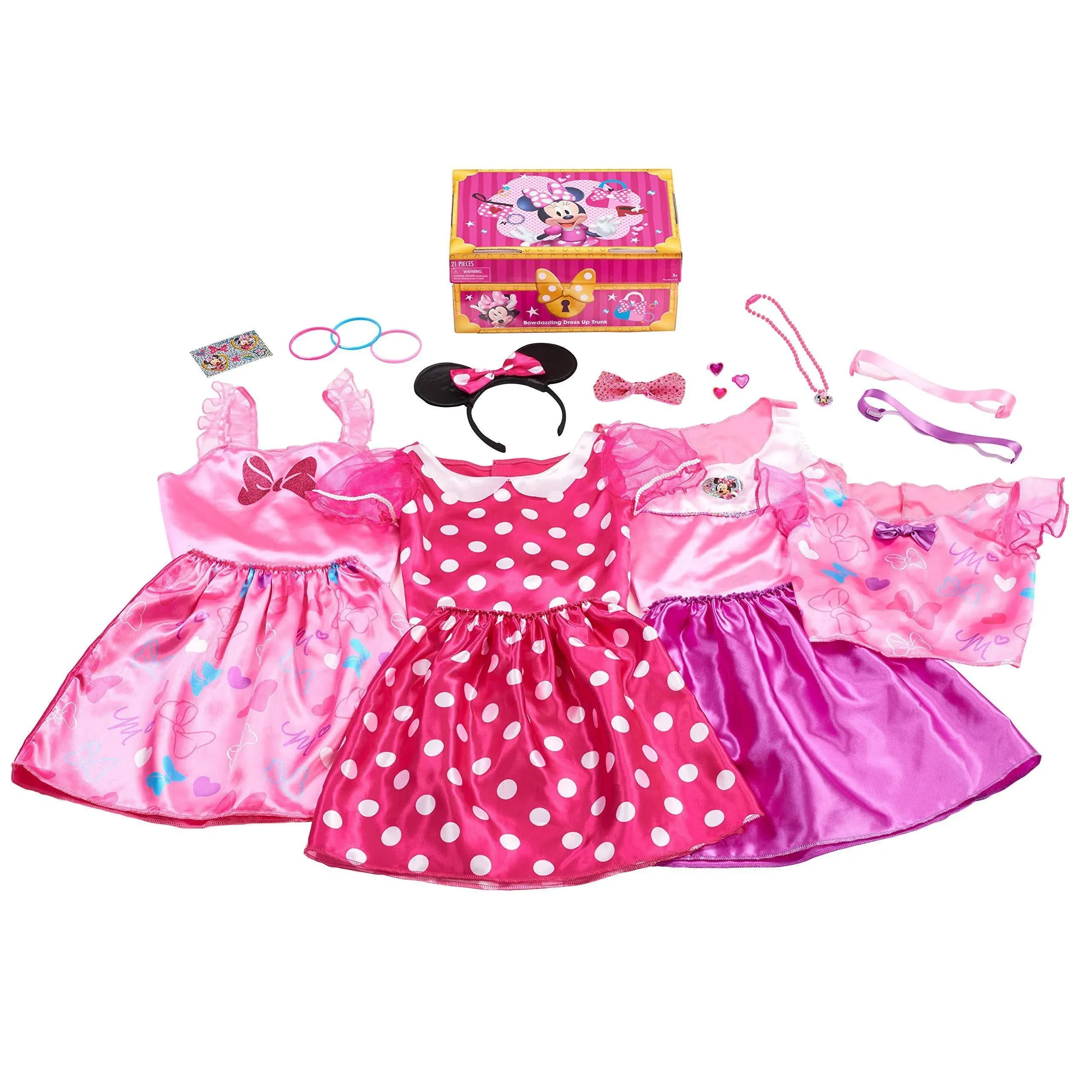 Disney Junior Minnie Mouse Bowdazzling Dress Up Trunk Set, 21 Pieces, Size 4-6x