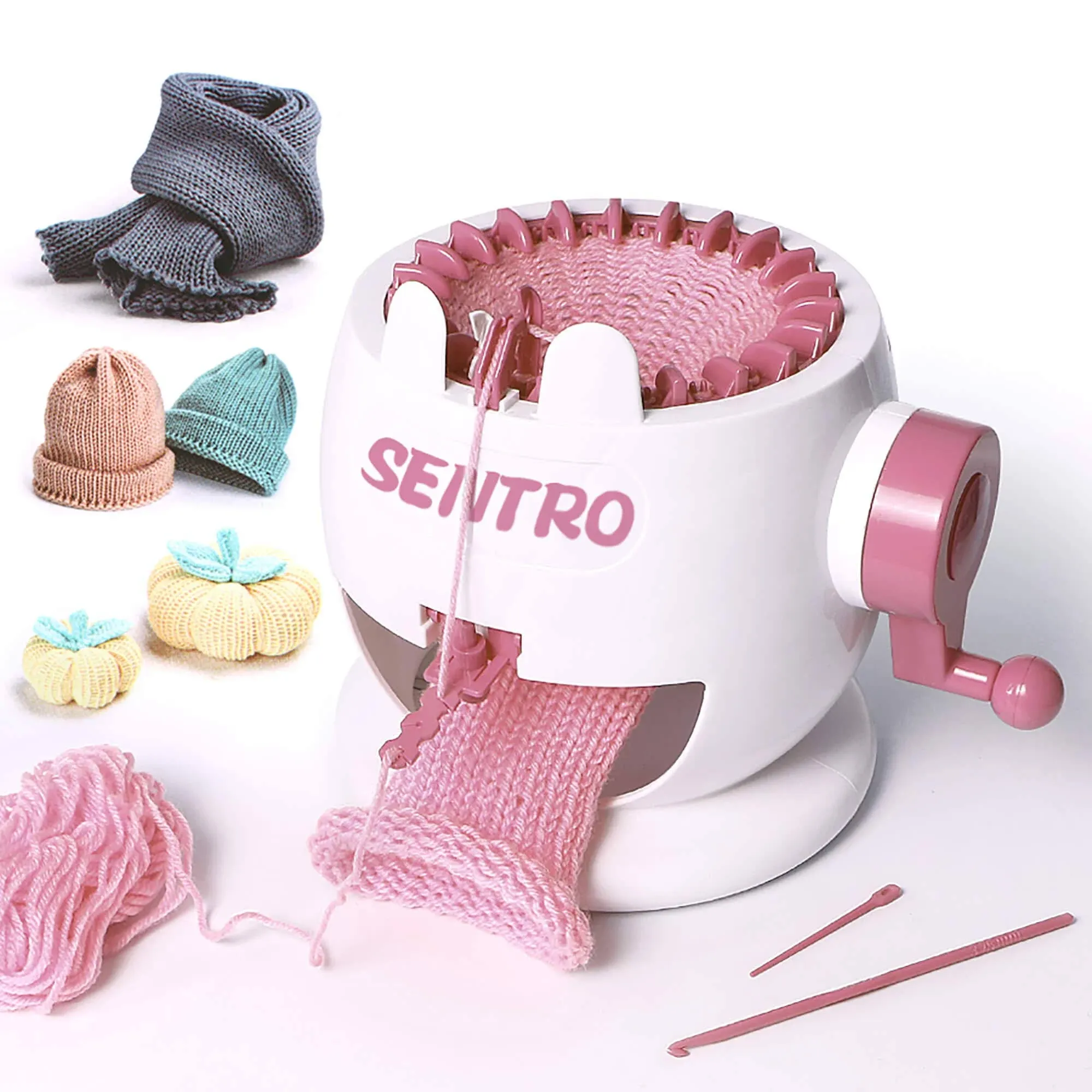 FYGAIN SENTRO Knitting Machine, 22 Needles Knitting Machines for Kids, Crochet Knitting Machine Kit for Sock/Hat/Pumpkin