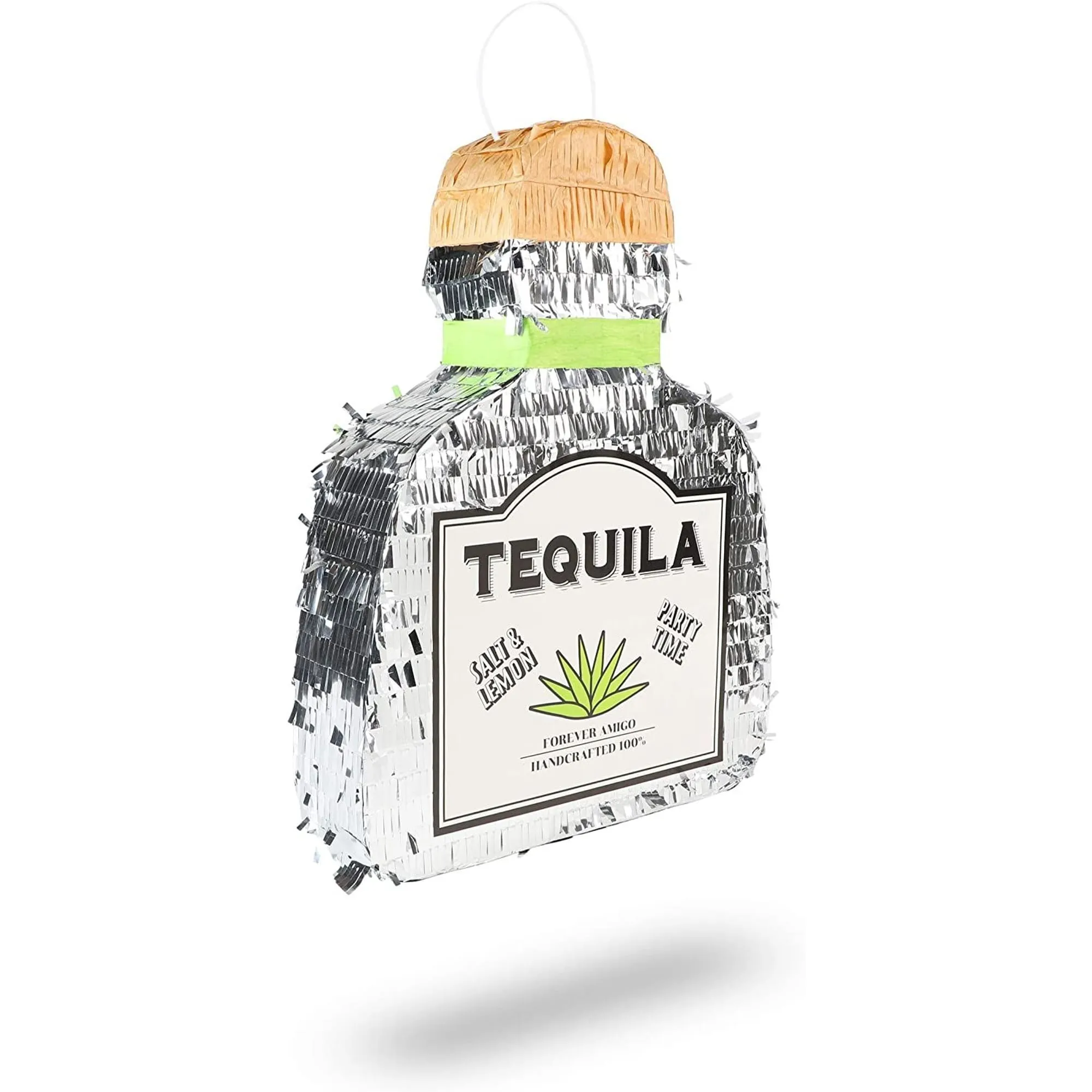 Tequila Bottle Pinata for 21st Birthday Party, Fiesta, Cinco de Mayo (16.5 x 13 In)