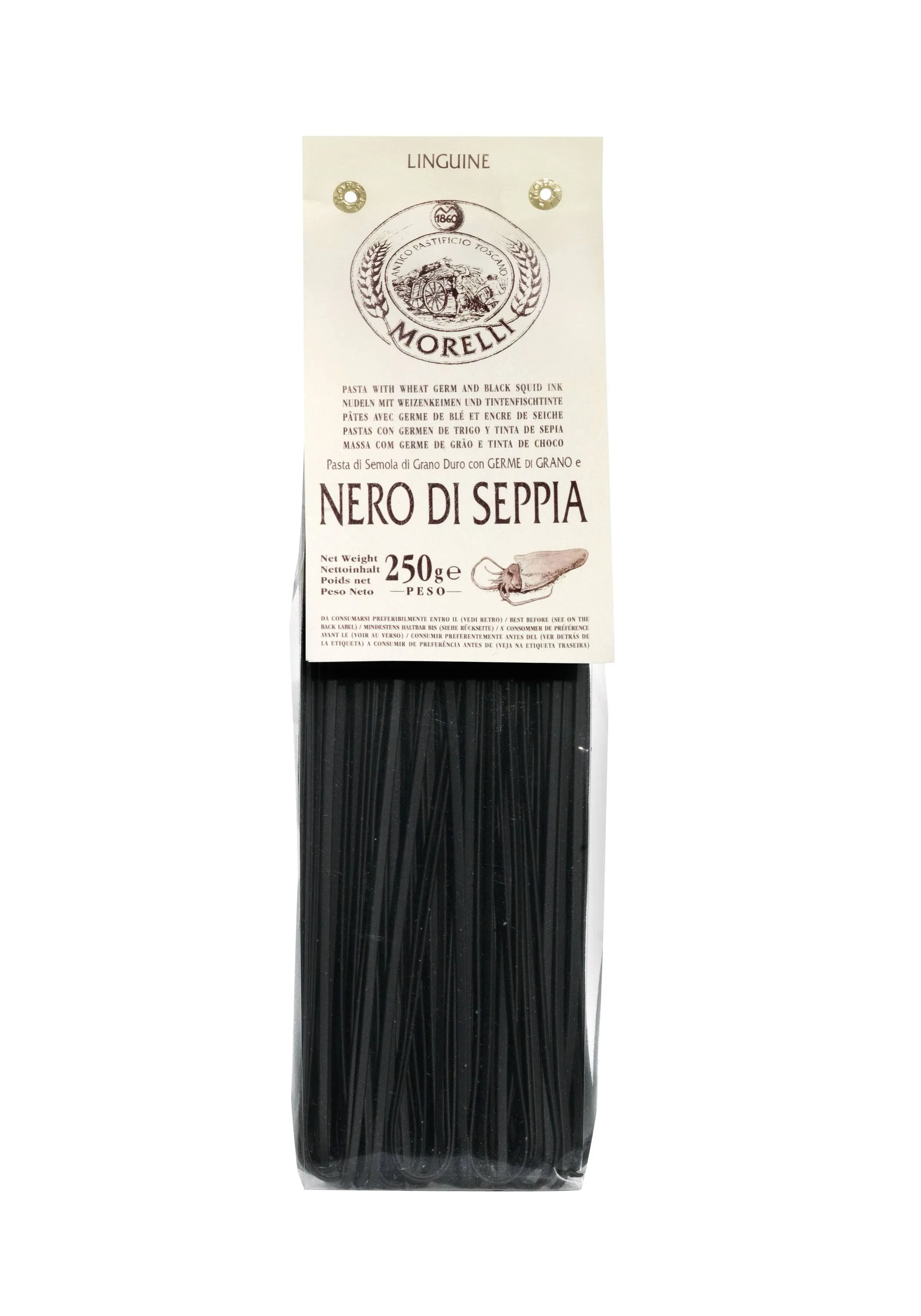 Morelli Pasta with Black Squid Ink - Linguine (8.8 Ounce)