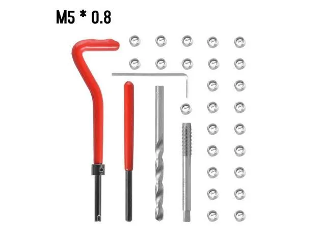 30Pcs Metric Thread Repair Insert Kit M5 M6 M8 M10 M12 M14 Helicoil Car Pro Coil Tool M5 * 0.8