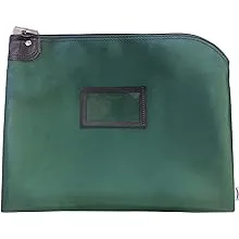 Locking Document HIPAA Bag 15 x 19 Medical File Security Legal Size Records Courier Bag (Forest Green)