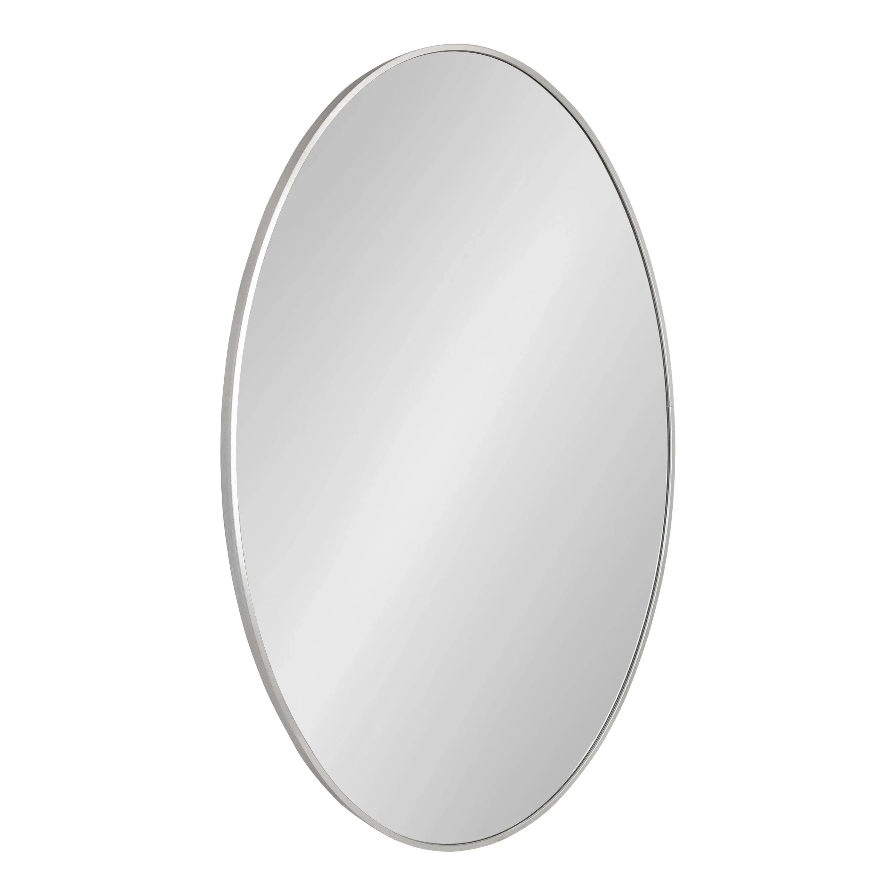 Kate and Laurel Zayda Metal Oval Mirror - 24x36 - Silver