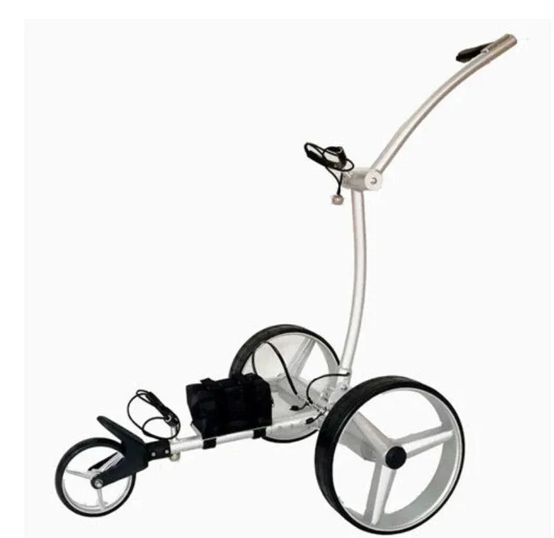 Metalite Remote Control Battery Powered Golf Push Cart, Electric Break System, Water Proof, Stop/Go Free Wheel Function, USB Plug, 1-9 Speeds