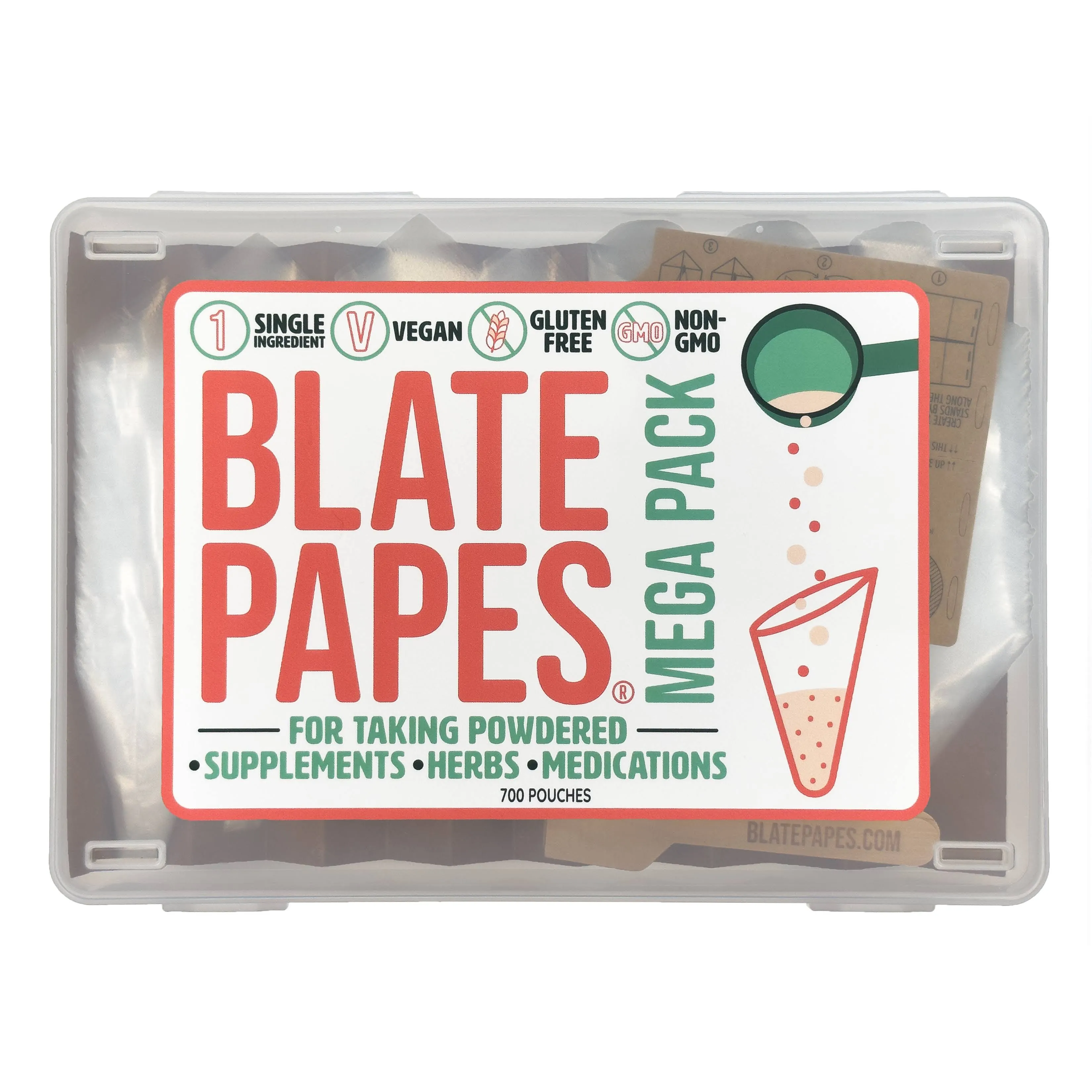 Blate Papes Pouches, 700 Count | Edible Gel Film Mega Pack