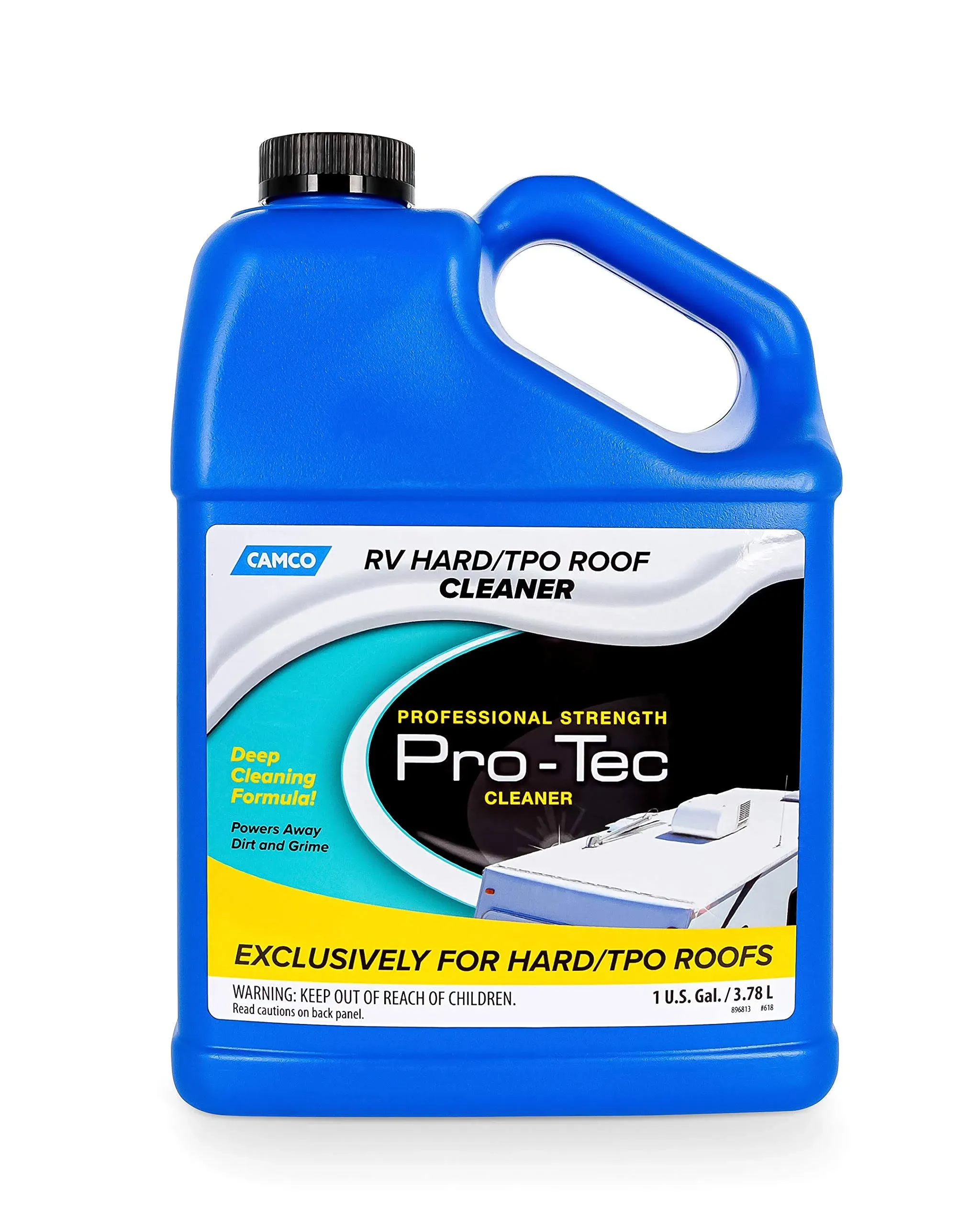 Camco Pro-Tec Cleaner for Specially Formatted TPO Deep Cleansing Formula Rids Dirt and Grime and Helps to Extend The Life of Your RV's Roof (41069)