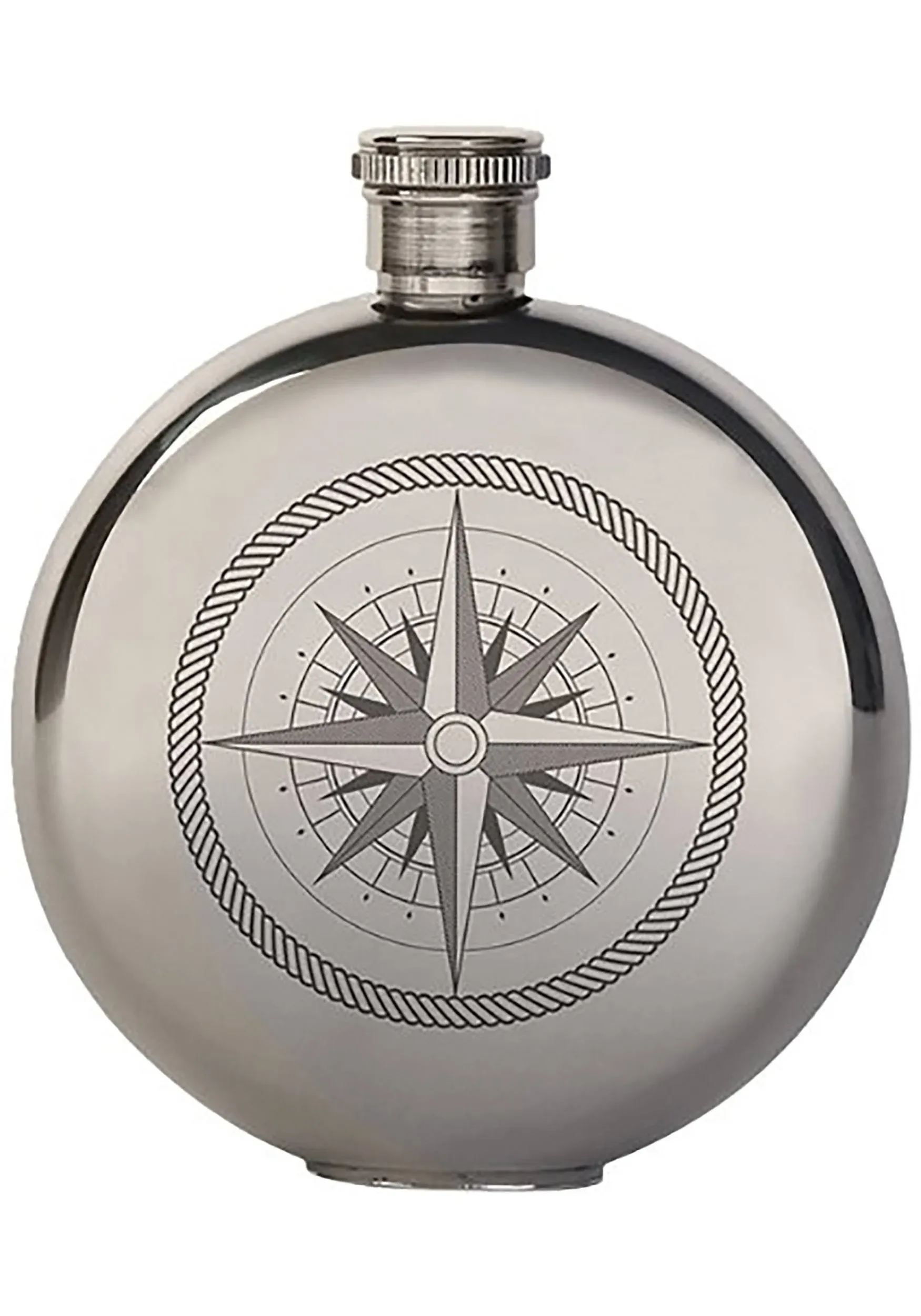 5 OZ CANTEEN FLASK COMPASS LARGE