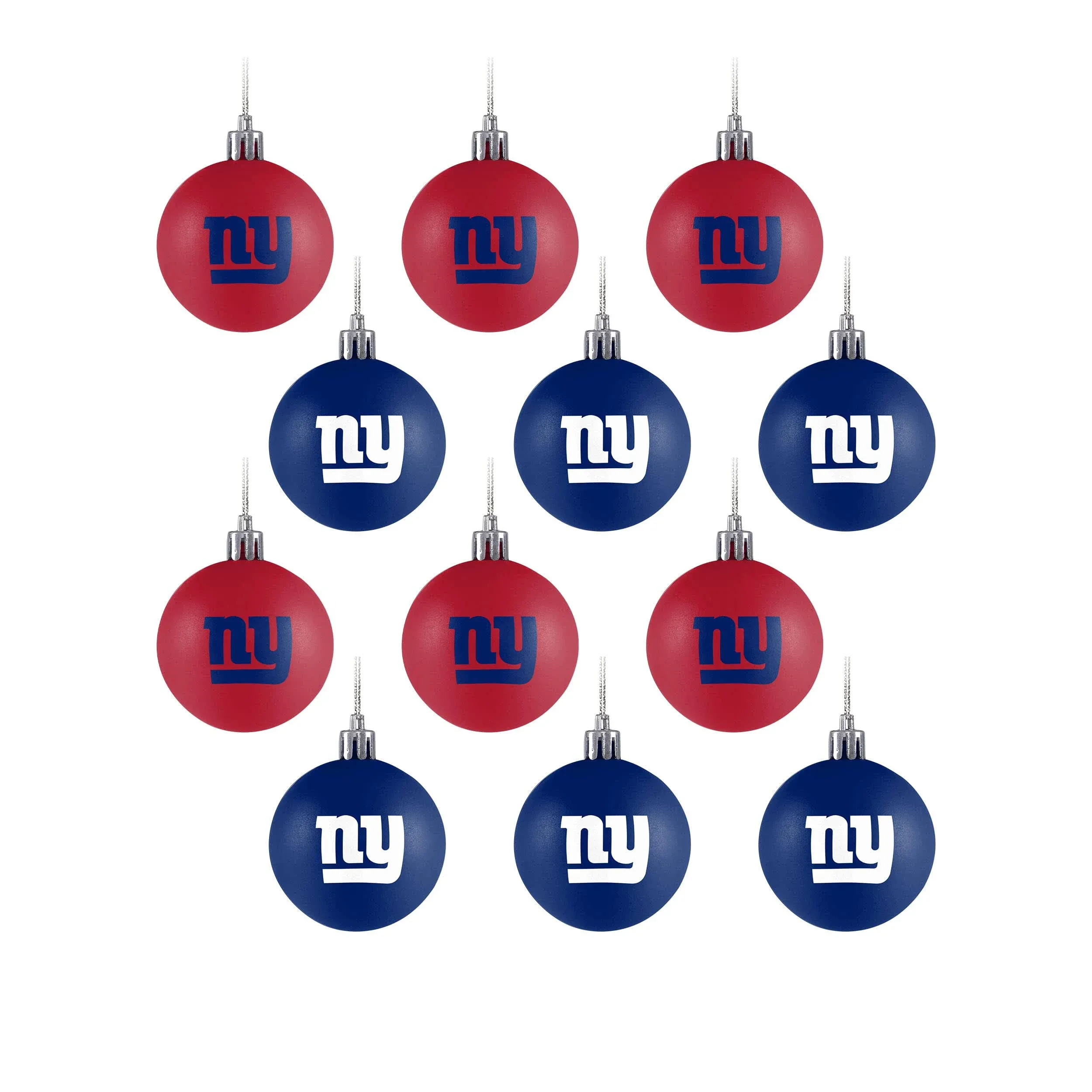 foco NFL Team Logo 12-Pack Ball Hanging Tree Holiday Ornament Set