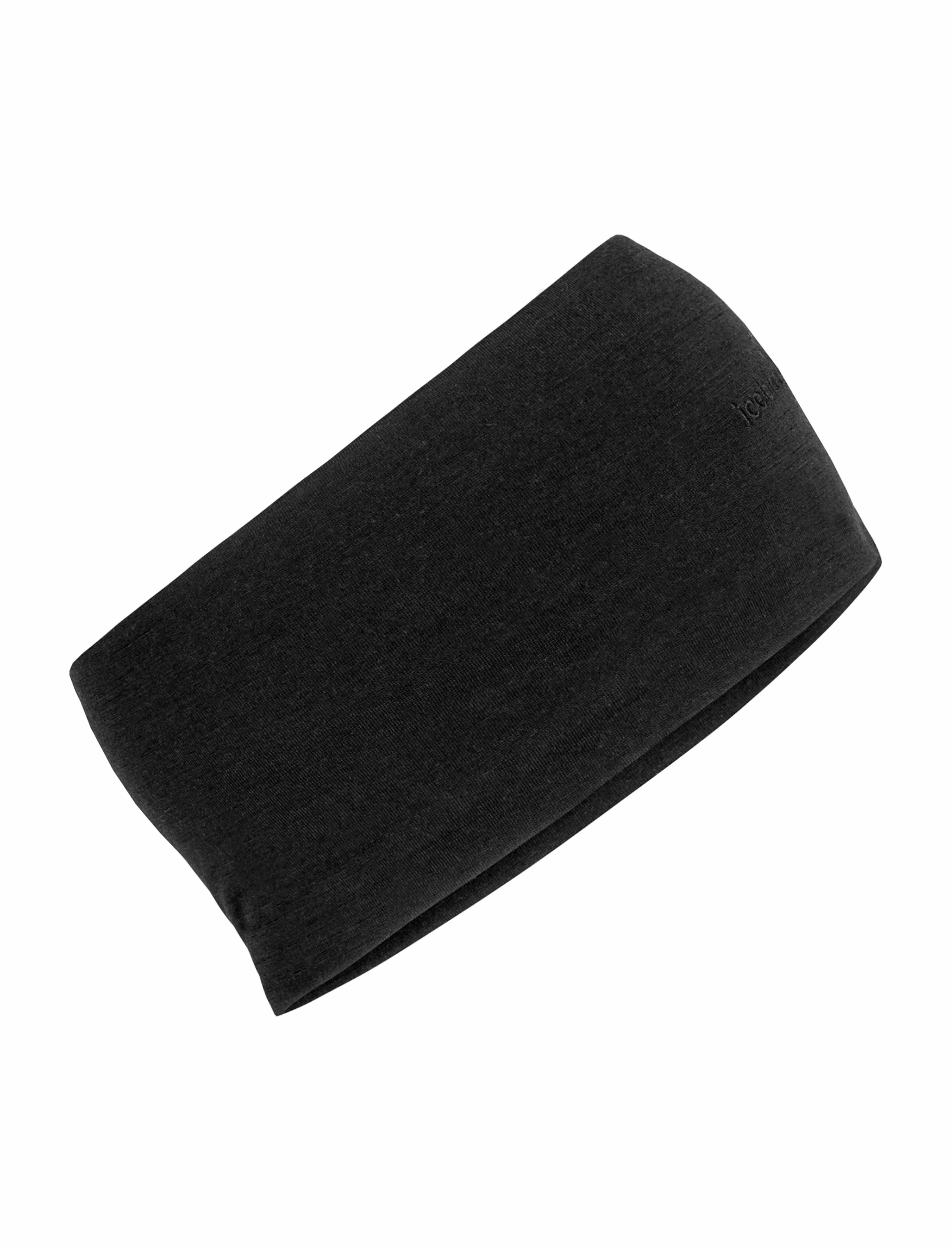 Icebreaker Merino Adult Unisex Flexi Wool Winter Headband for Men or Women, Black, One Size