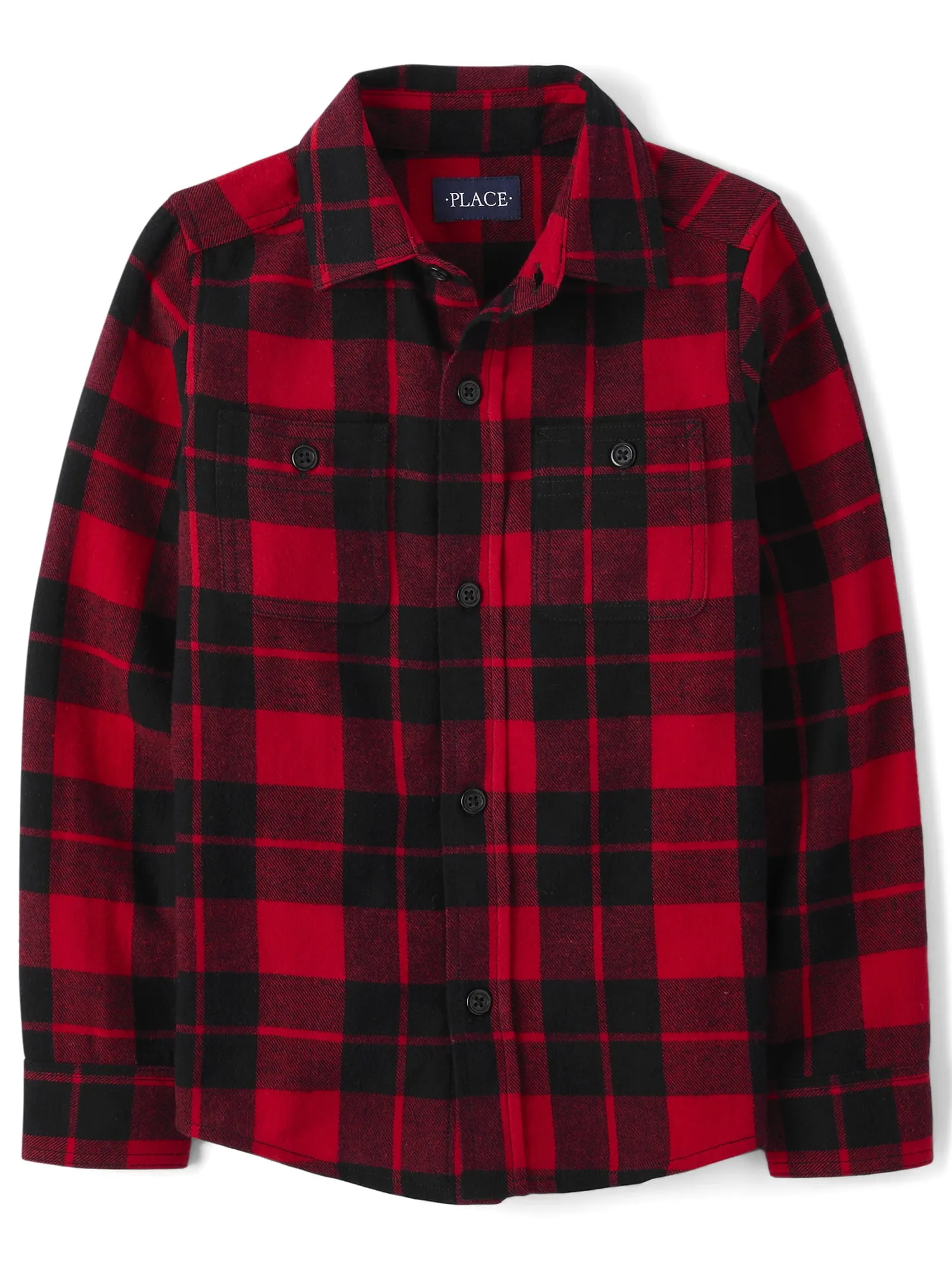 The Children's Place Boys Long Sleeve Flannel Button Up Shirt