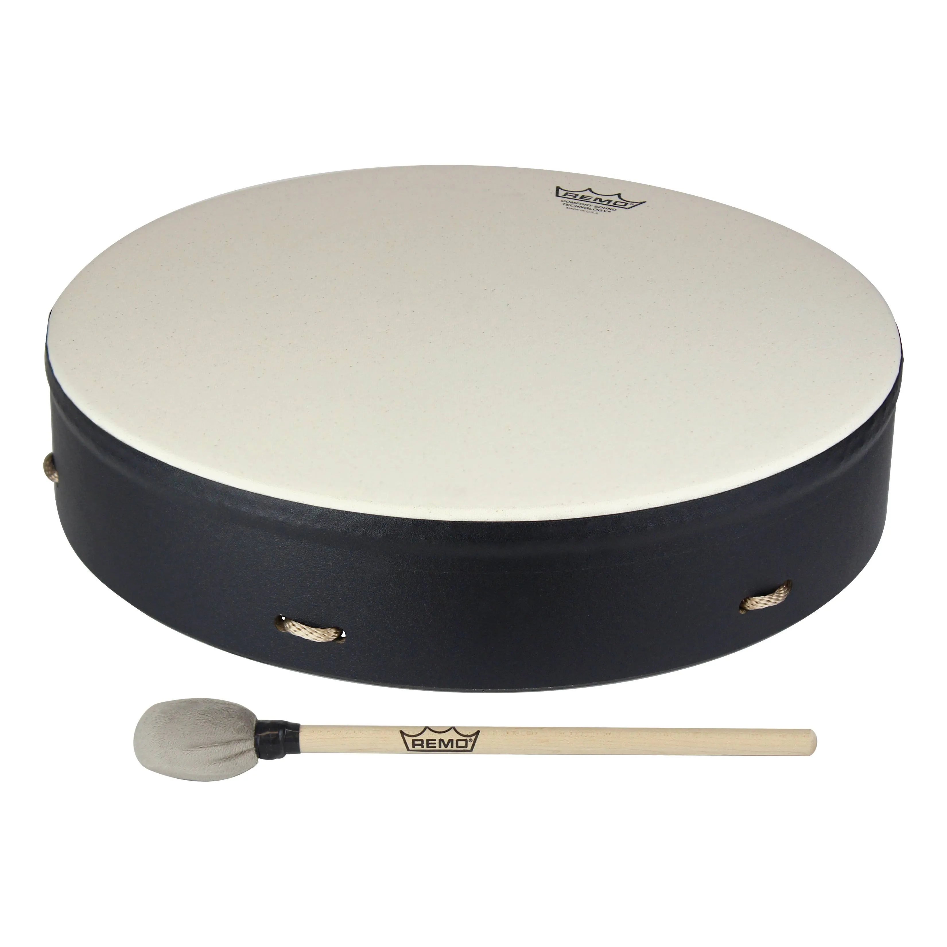 Remo Buffalo Drum with Comfort Sound Technology 16 in. Black