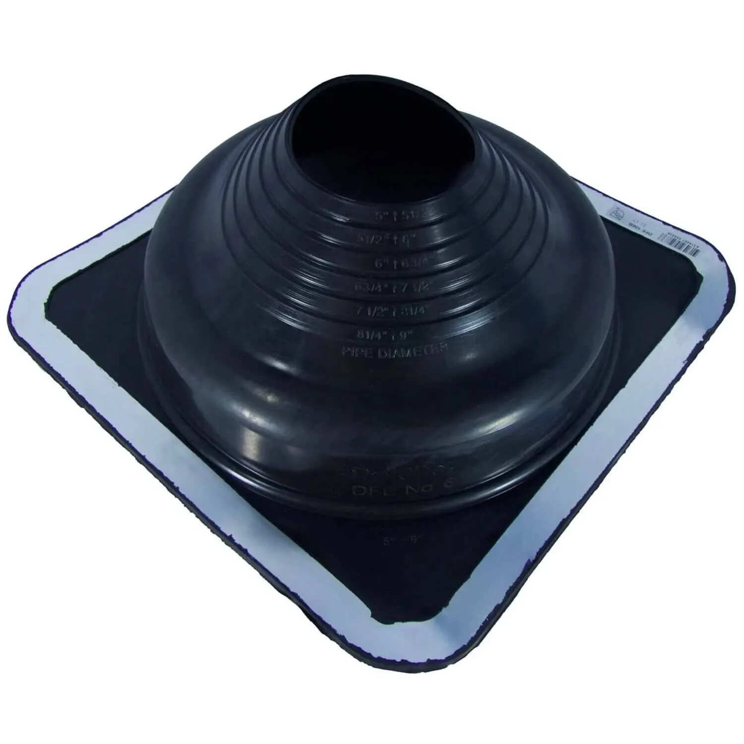 Dektite Pipe Flashing DFE106B   base 14&#034;x 14&#034; BLACK