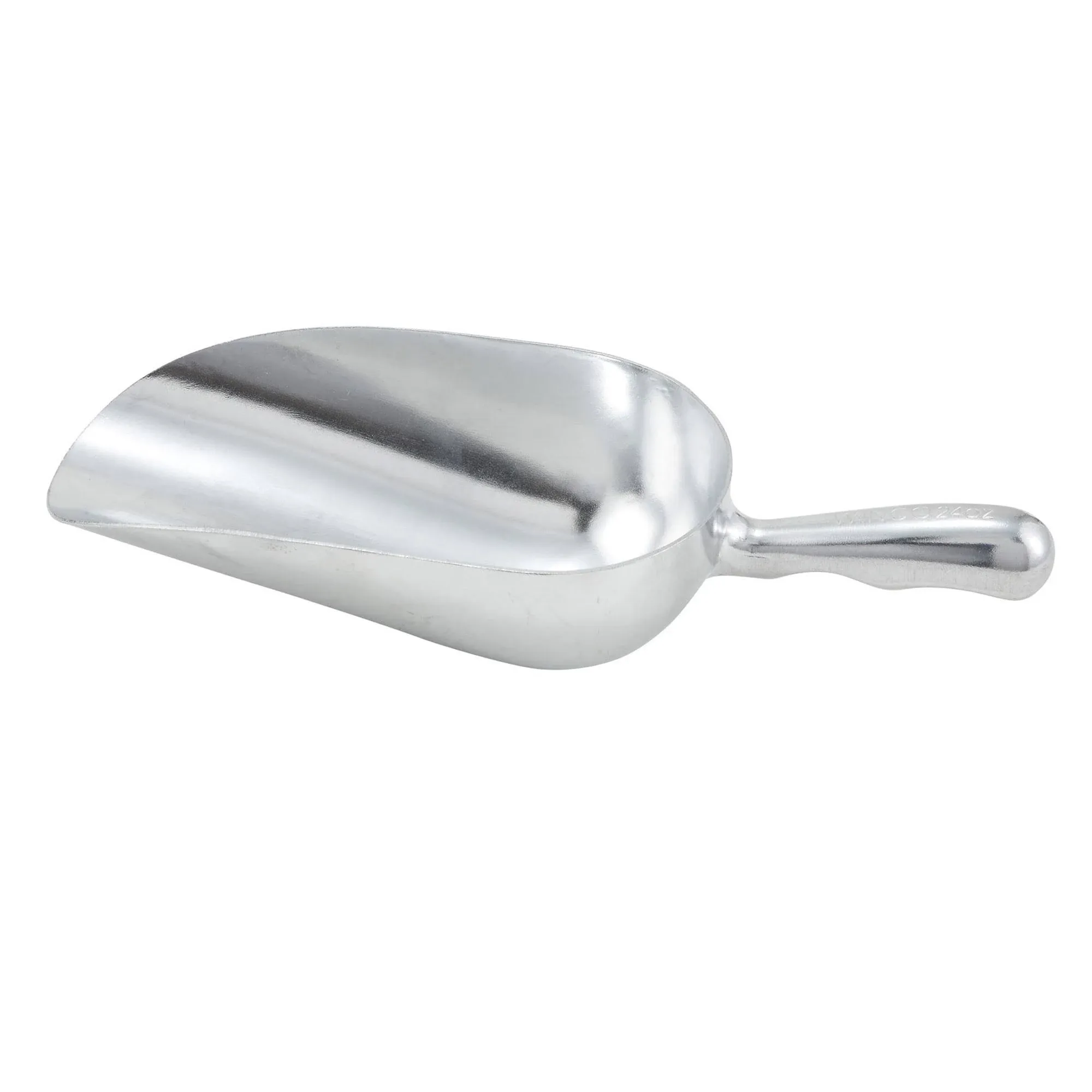 Winco Aluminum Ice Scoop, 24 Oz, Silver