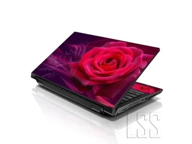 LSS Laptop 17-17.3" Skin Cover with Colorful Pink Rose Floral Pattern for HP Dell ...