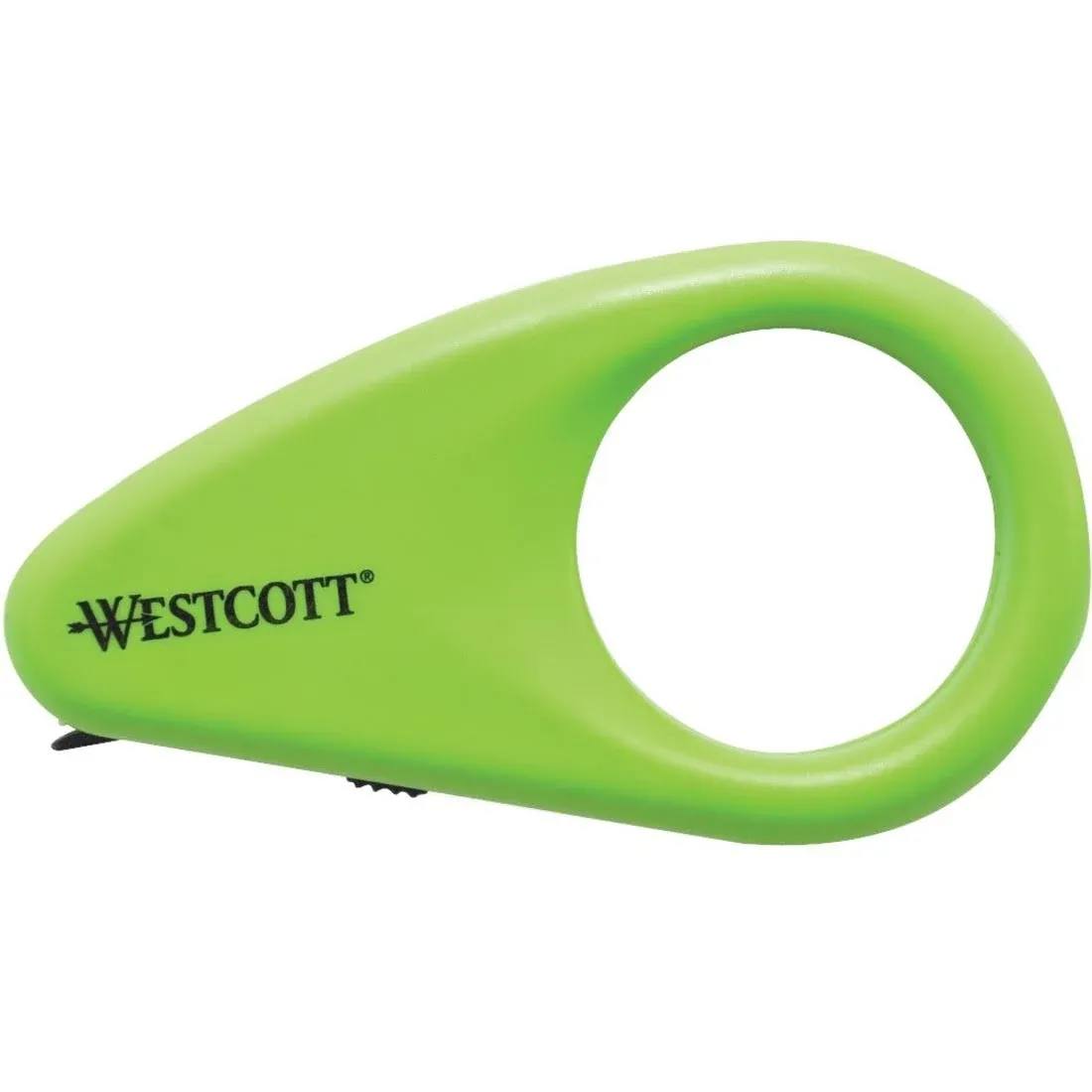 Westcott Compact Safety Ceramic Blade Box Cutter, 2.25", Fixed Blade, Green