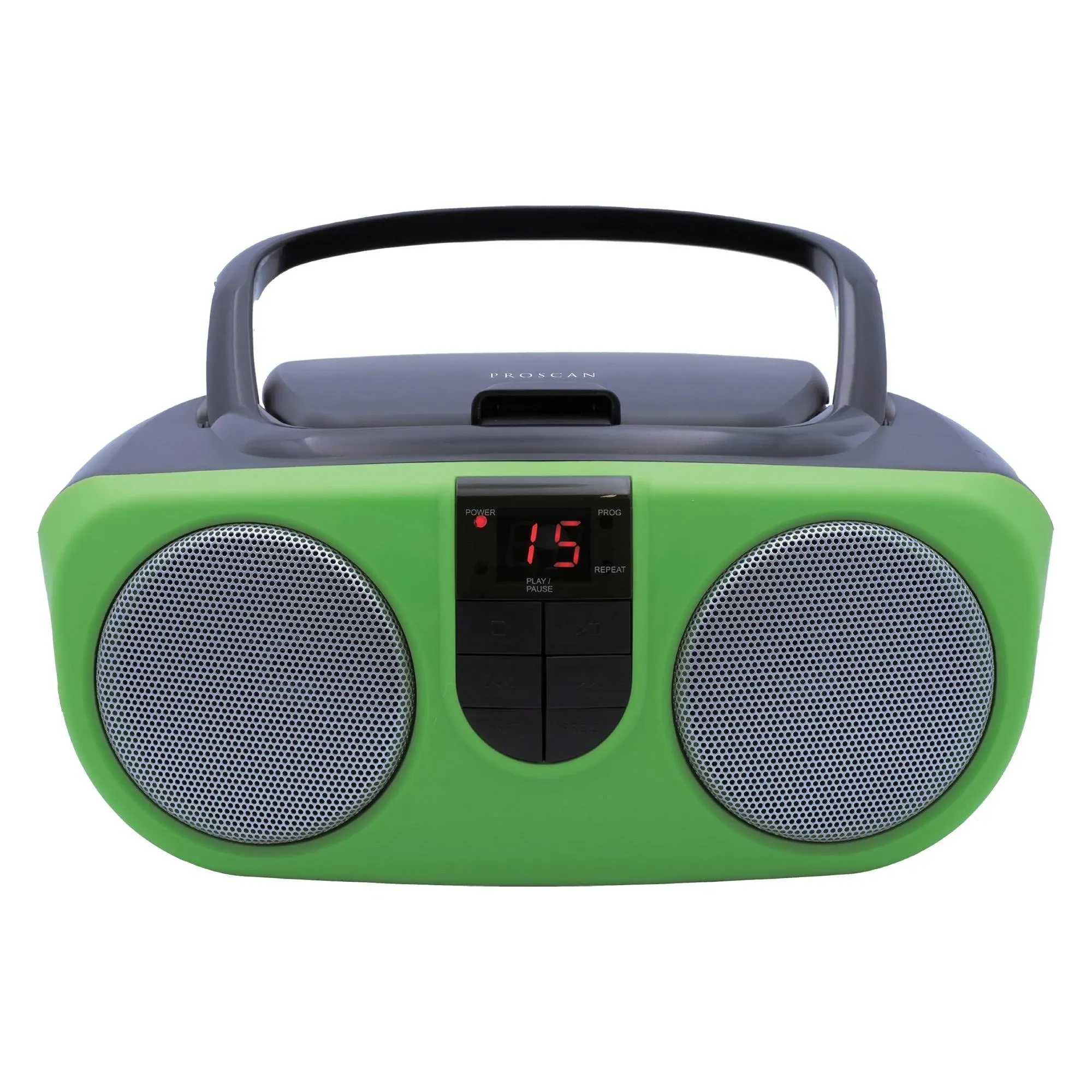 Proscan PRCD243M-GREEN 2.4W-RMS Portable CD Boom Box with AM-FM Radio, Green