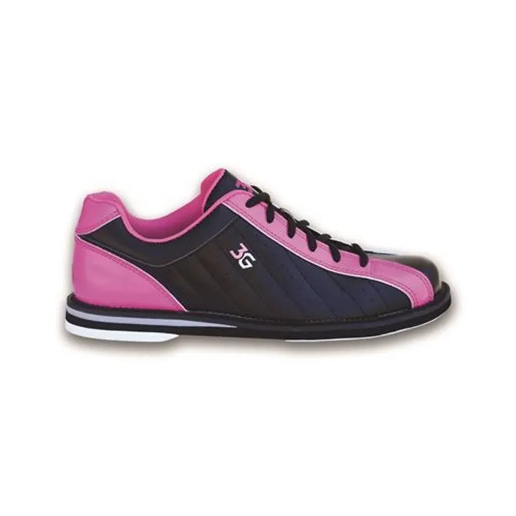 3G Ladies Kicks Bowling Shoes- Black/Pink 9 M US