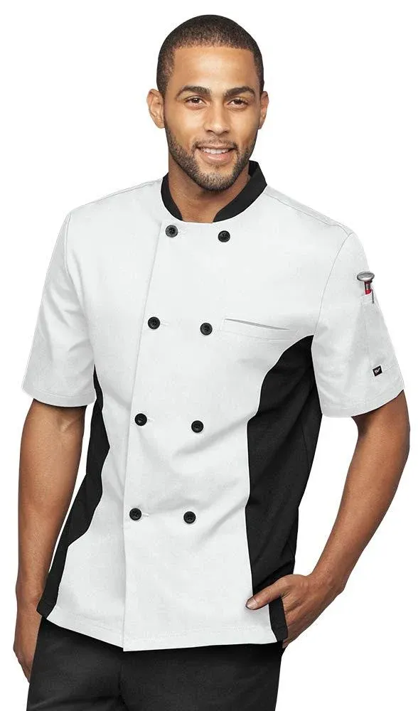 Men’s Chef Coat with Mesh Side Panels (S-3X, 6 Colors)