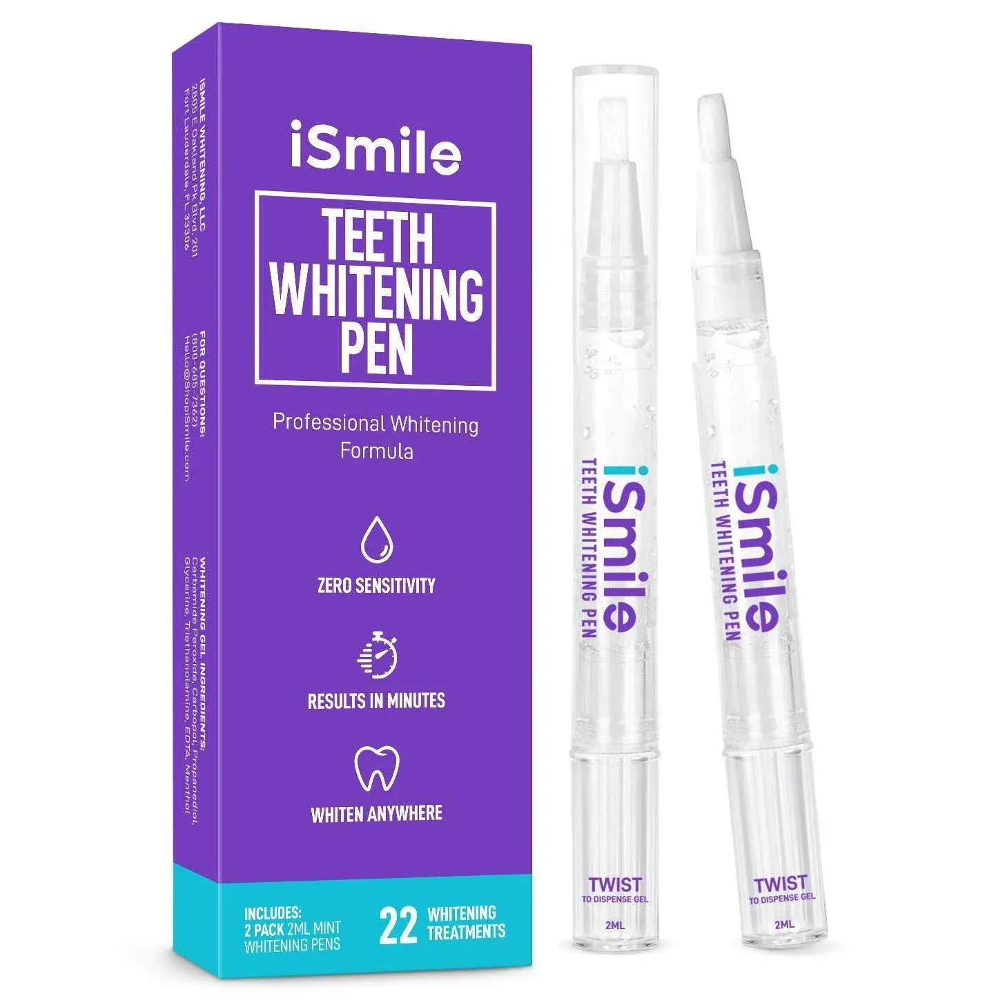 iSmile Teeth Whitening Pen - 35% Carbamide Peroxide No Sensitivity Travel ...