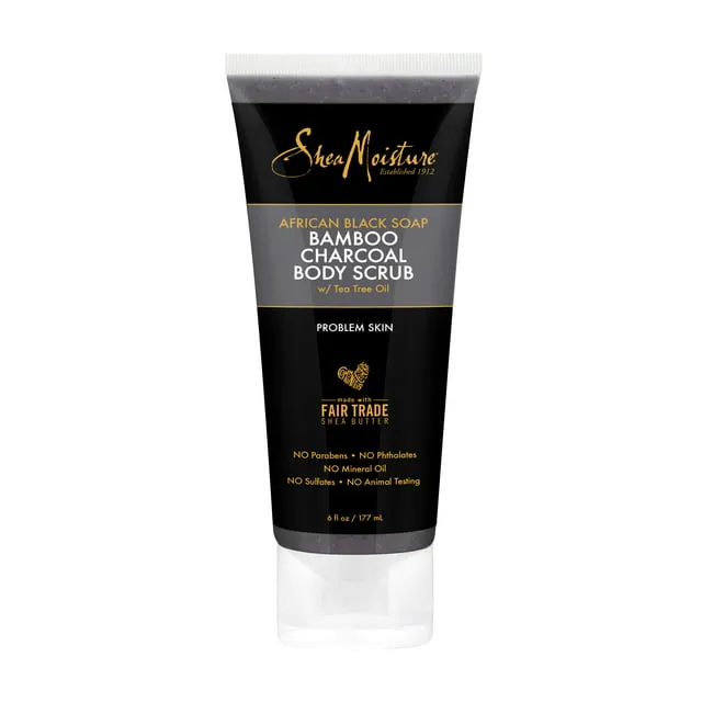 SheaMoisture Body Scrub African Black Soap & Charcoal, 6 oz