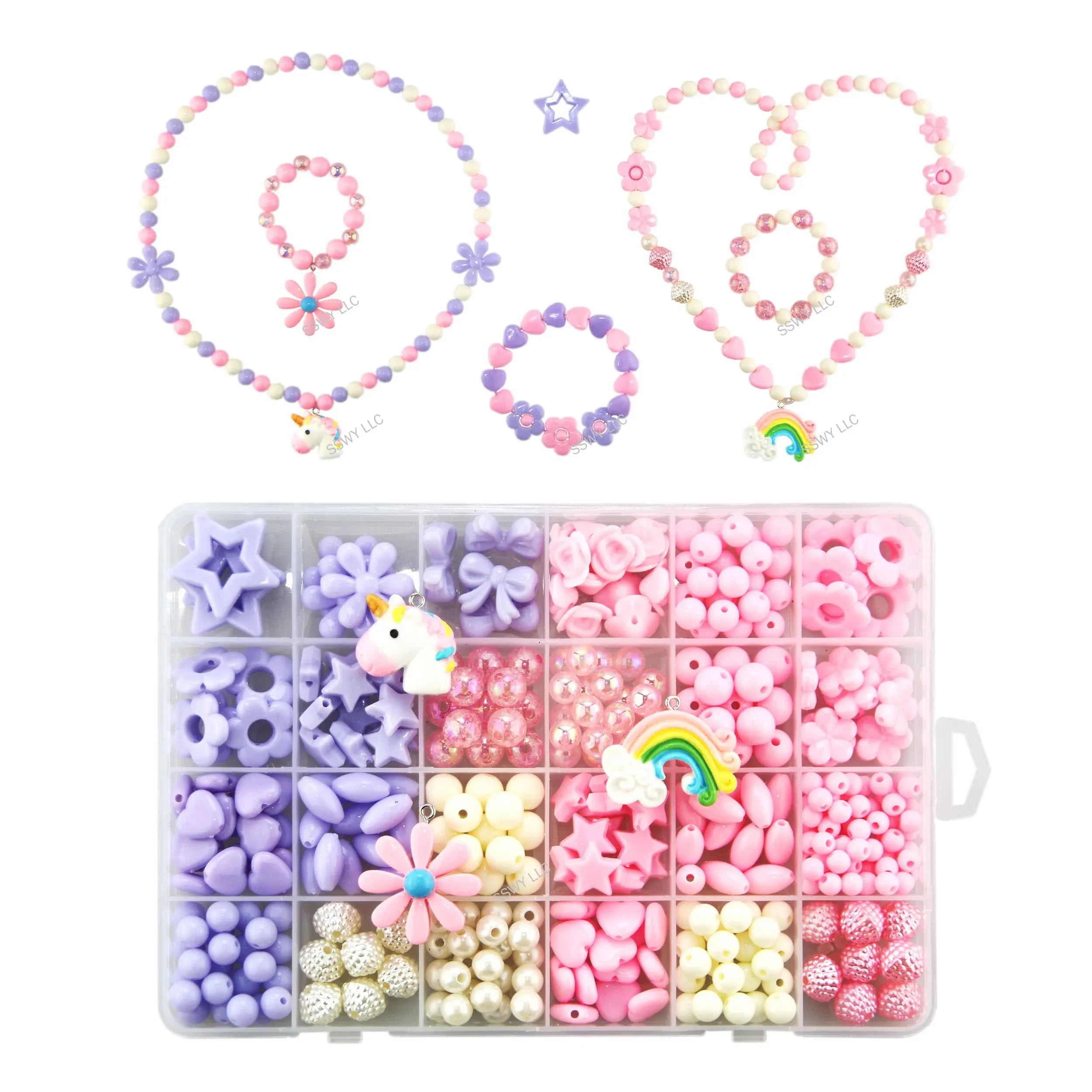 Charm Bracelet Making kit Beads for Jewelry Making kit for Girls. 500+ Pieces...