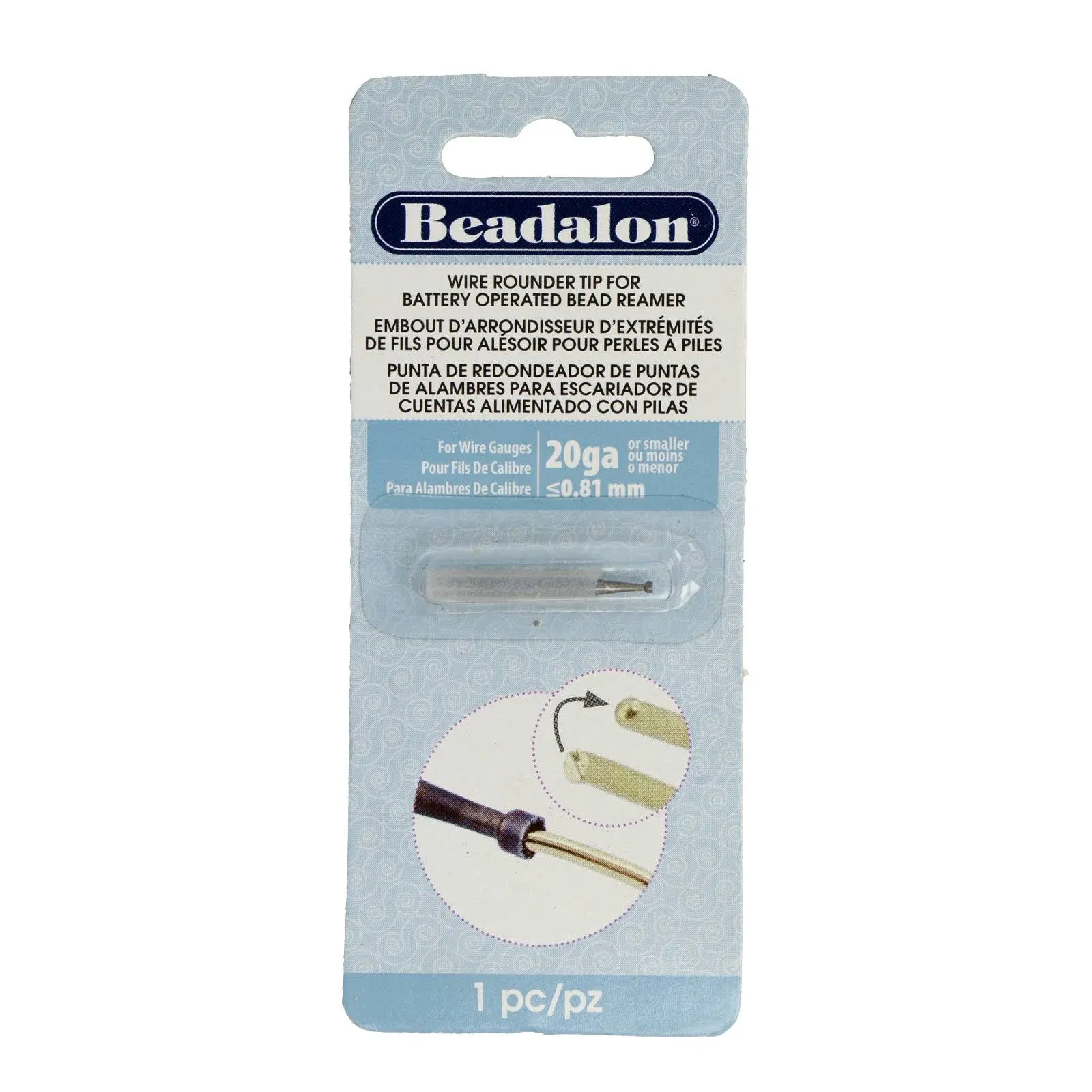 Beadalon Battery Operated Bead Reamer Wire Rounder Tip 20 Gauge