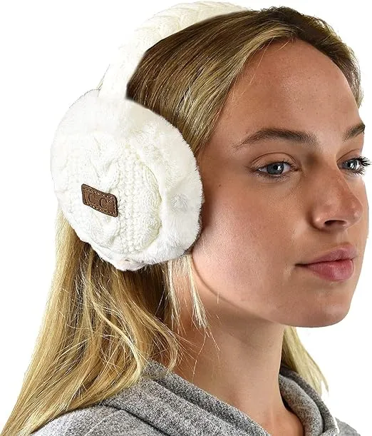 C.C Soft Winter Warm Adjustable Headband Ear Warmer Earmuffs