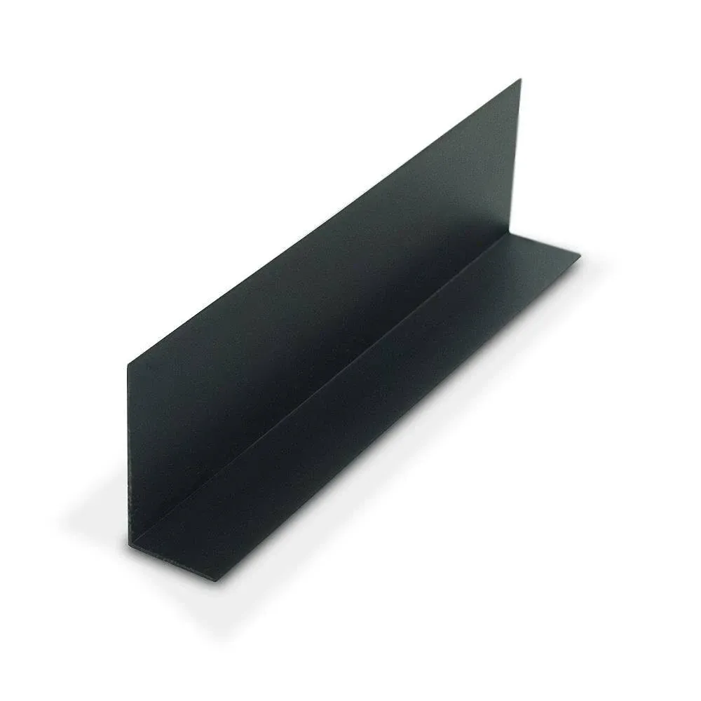 Outwater Plastics 1921-Bk Black 1'' X 2'' X 3/64''(.047'') Styrene Angle Plastic Angle Moulding 48 Inch Lengths (Pack of 3)